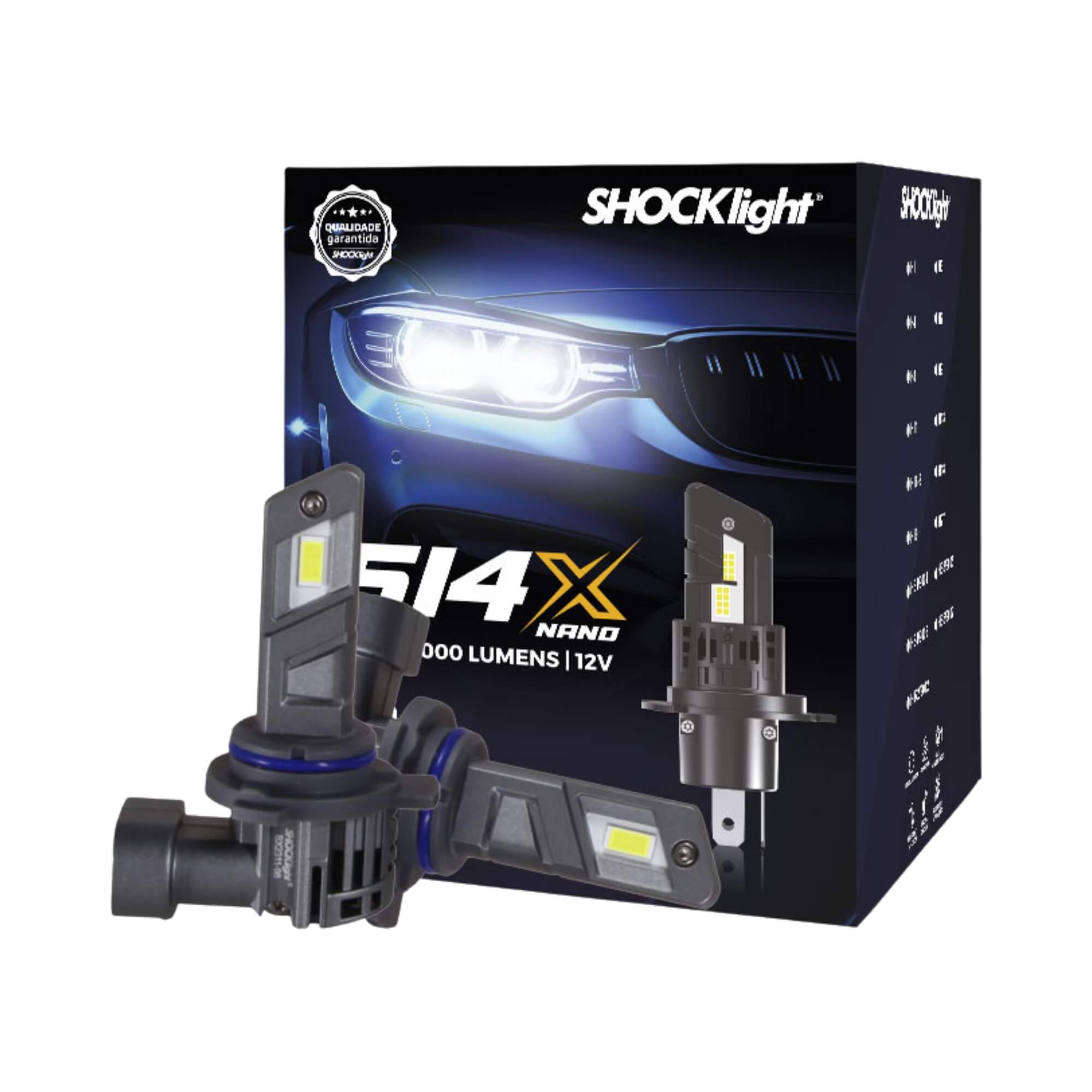 Kit Led Nano S14X HIR2 9012 6500K 5000 Lumens 12V Shocklight - SLL-149012X