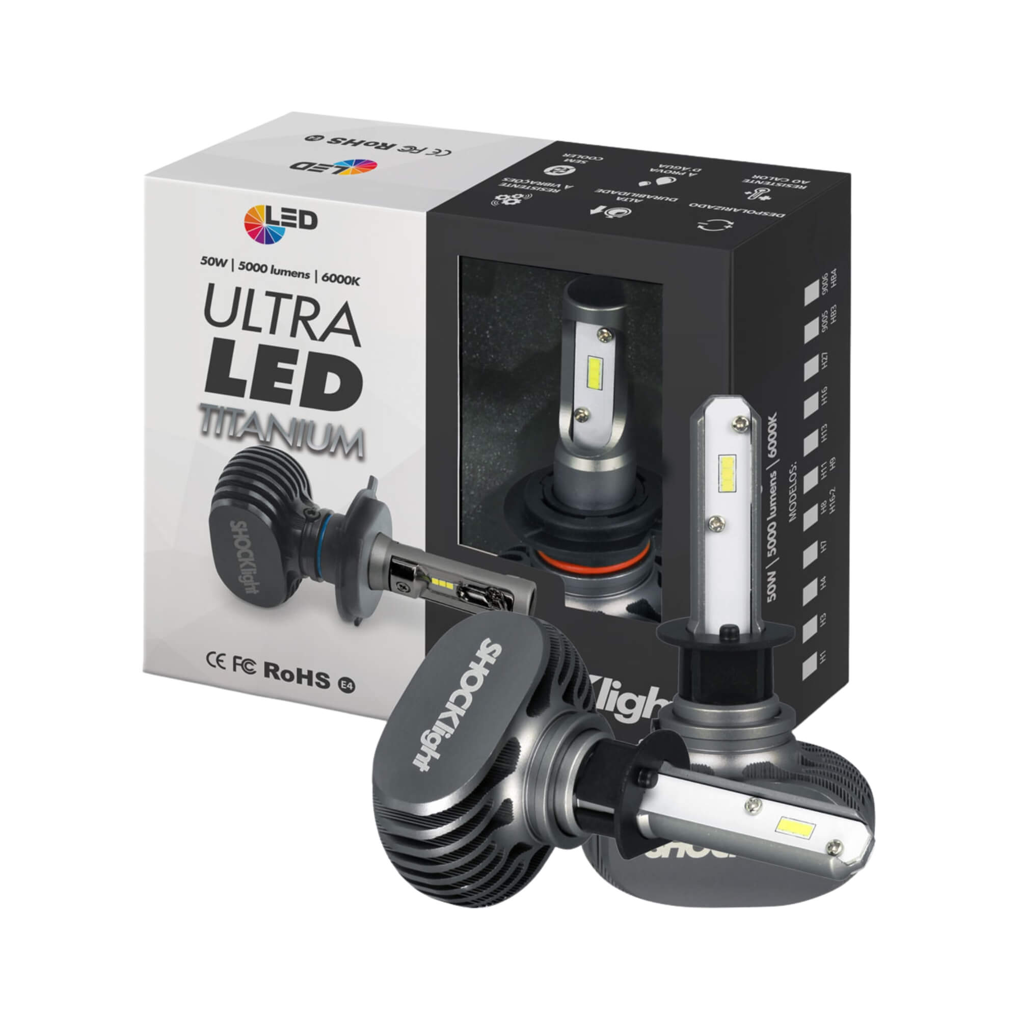 Ultraled Titanium H1 6000K 12V 50W 5000LM Shocklight - SLL-60001T