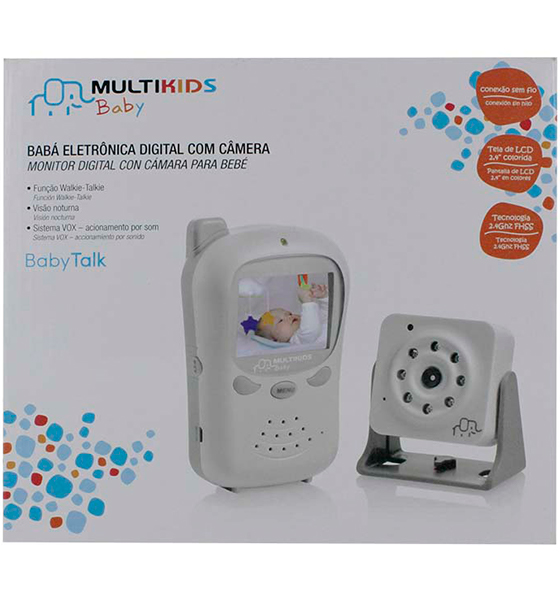 Babá Eletrônica Digital Com Câmera Multikids Baby - BB126