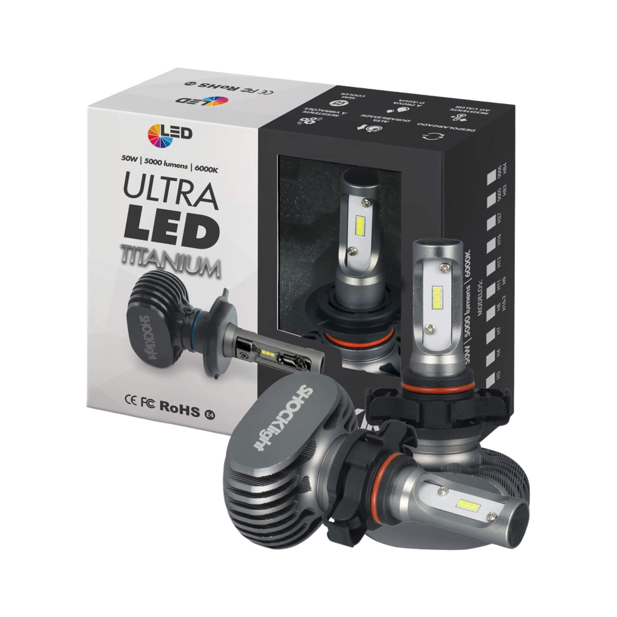 Ultraled Titanium H16 6000K 12V 50W 5000LM Shocklight - SLL-60016T