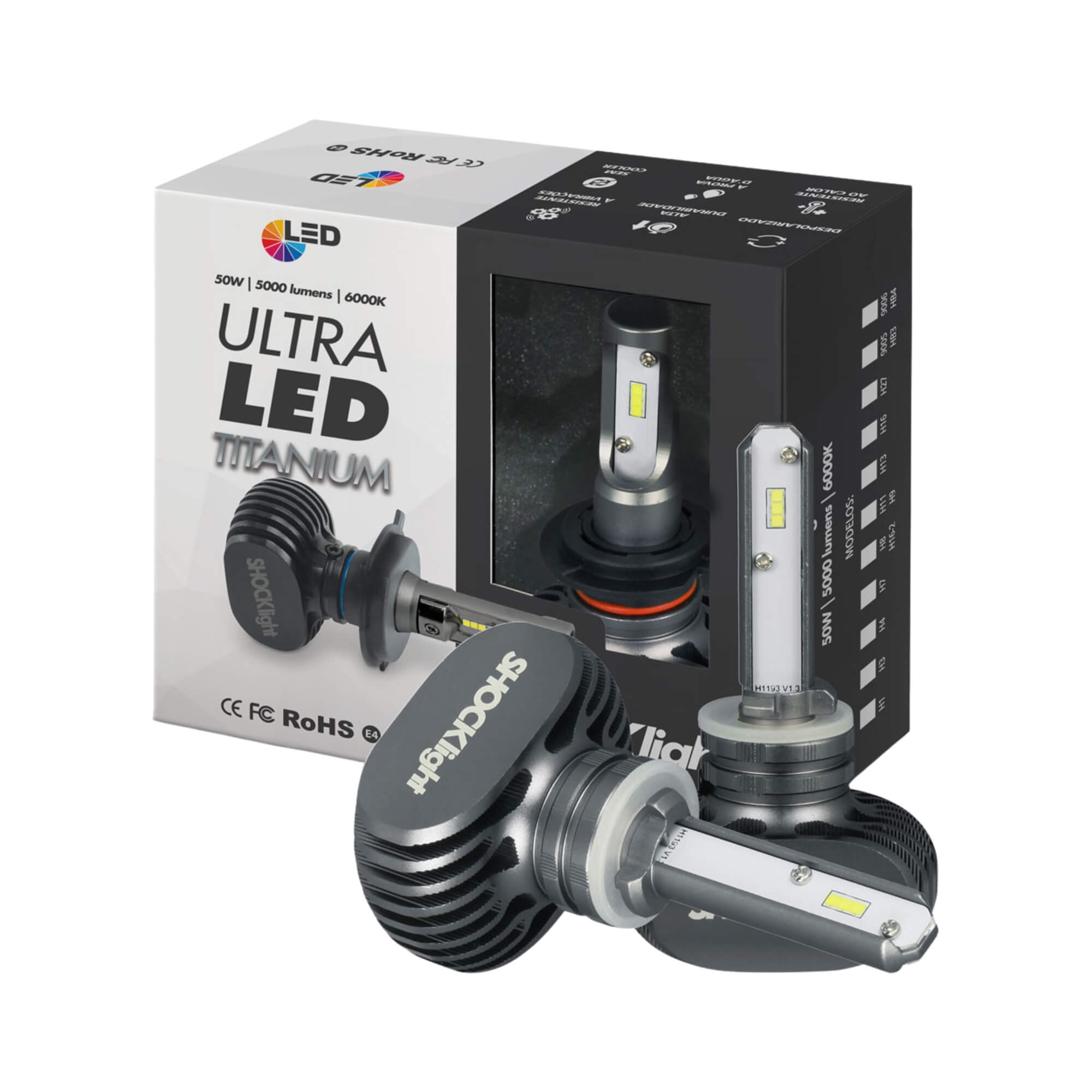Ultraled Titanium H27 6000K 12V 50W 5000LM Shocklight - SLL-60027T