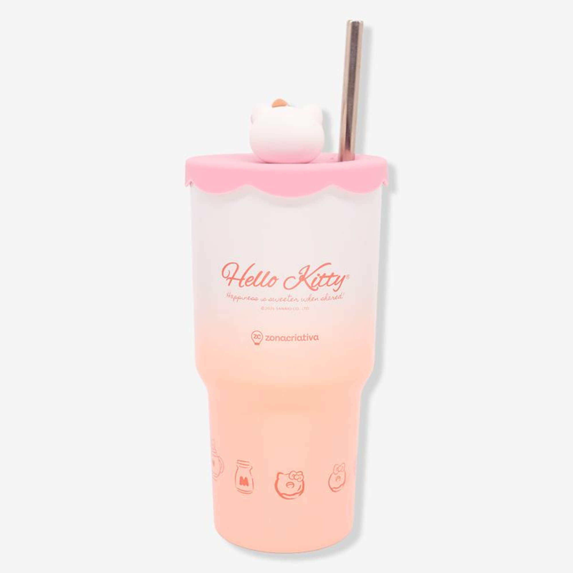 Copo Topper Hello Kitty 600ml Zona Criativa - 10026737