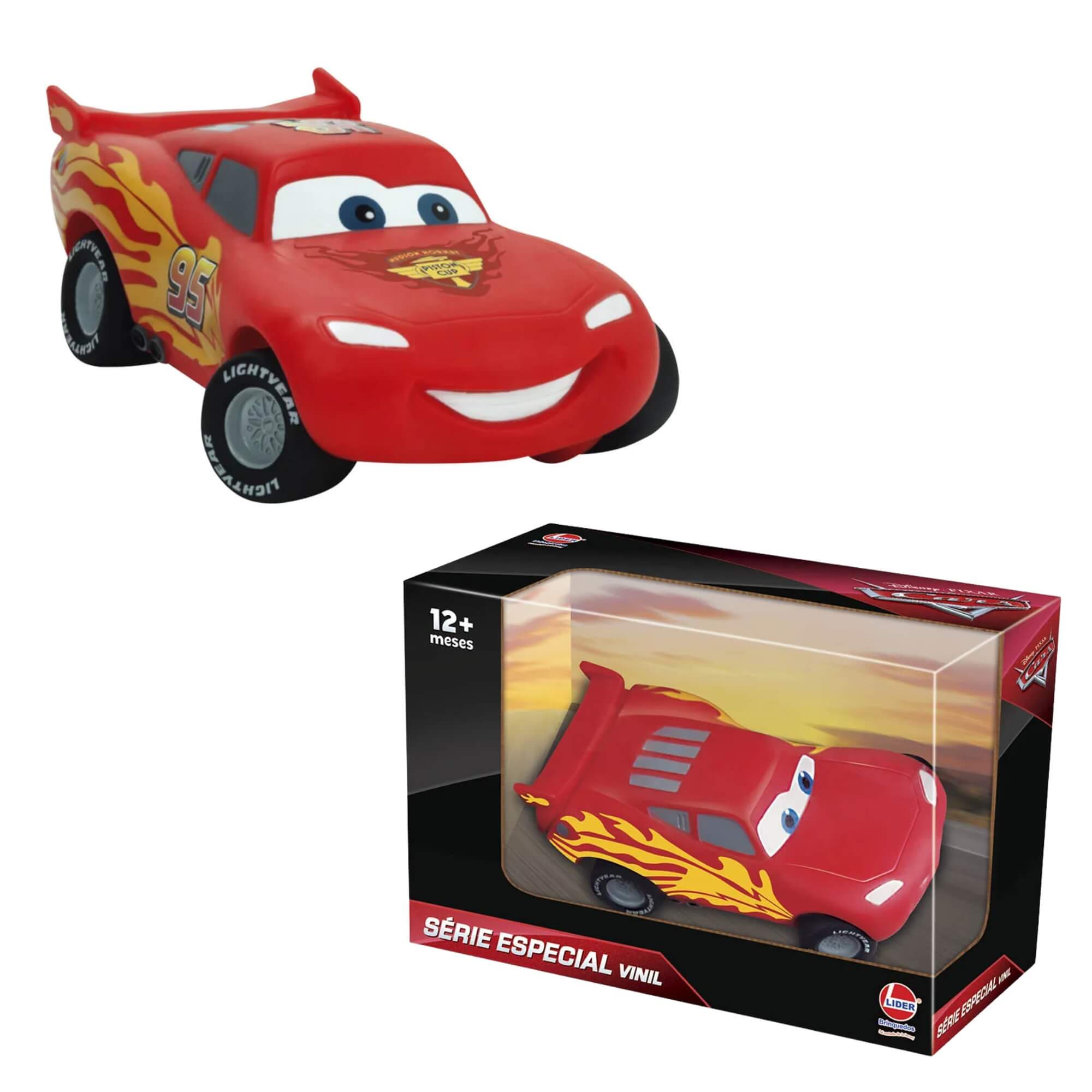 Boneco Mcqueen Carros Série Especial Líder - 3800