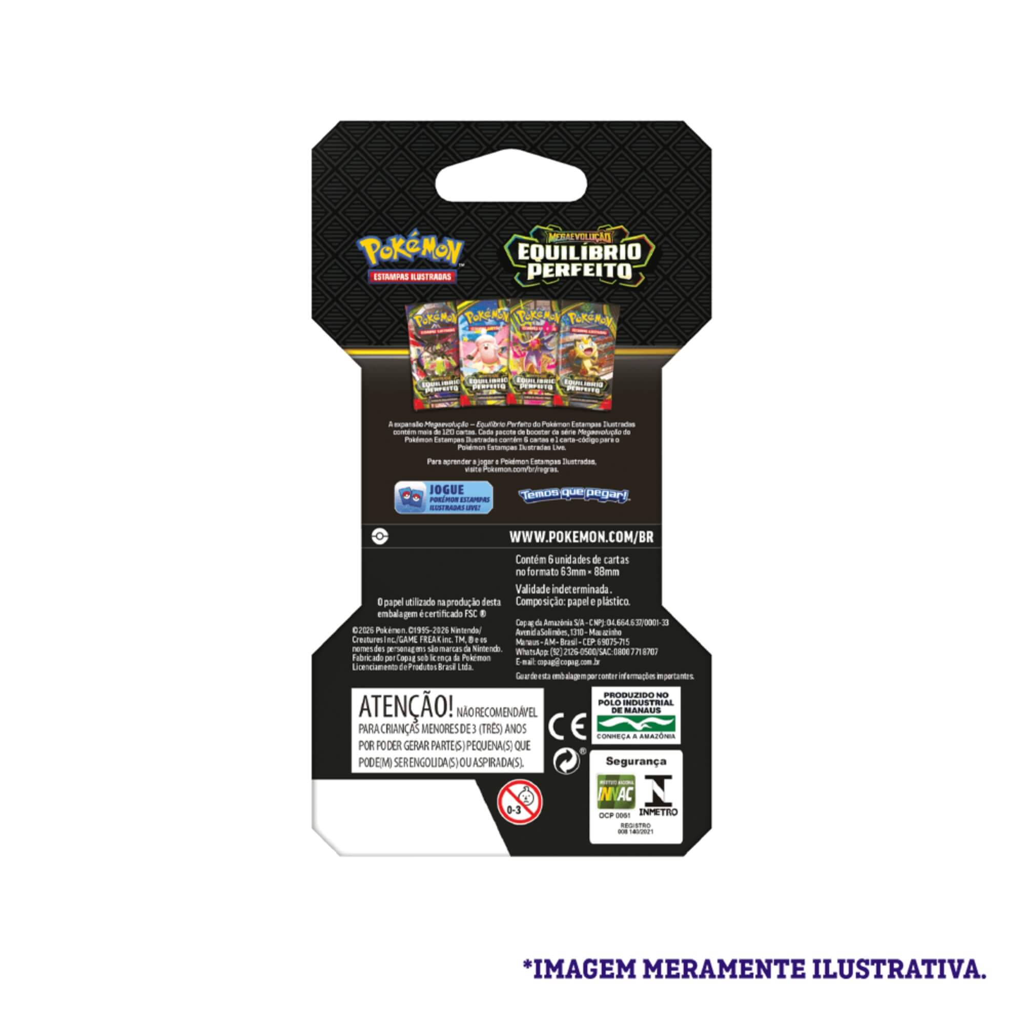 Pokemon Blister Unitário ME03 Equilíbrio Perfeito (Caixa com 24 unidades) Copag - 36857