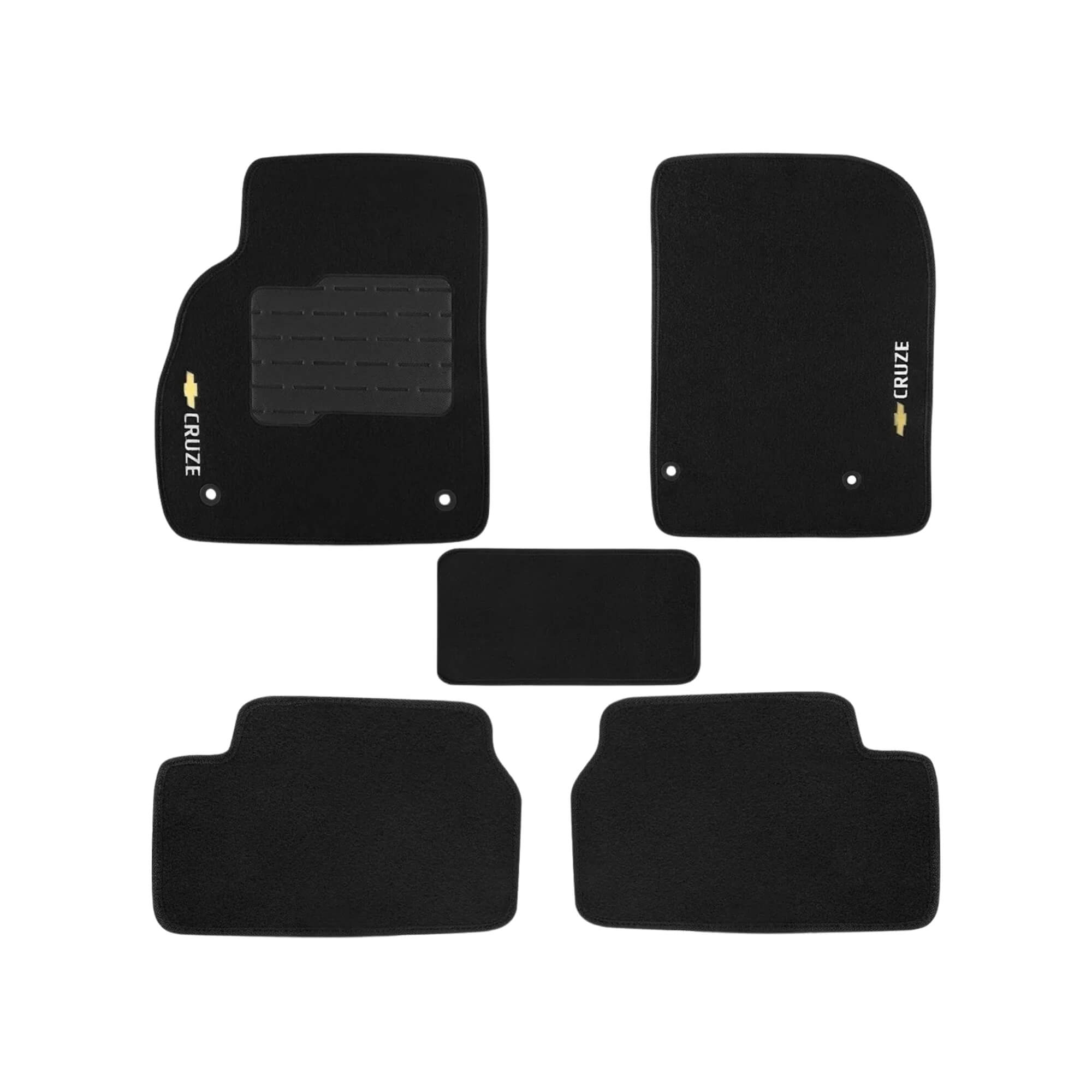 Tapete Soft 5 Peças Preto Adaptável Cruze Hatch 11/16 Ecotap - S3725