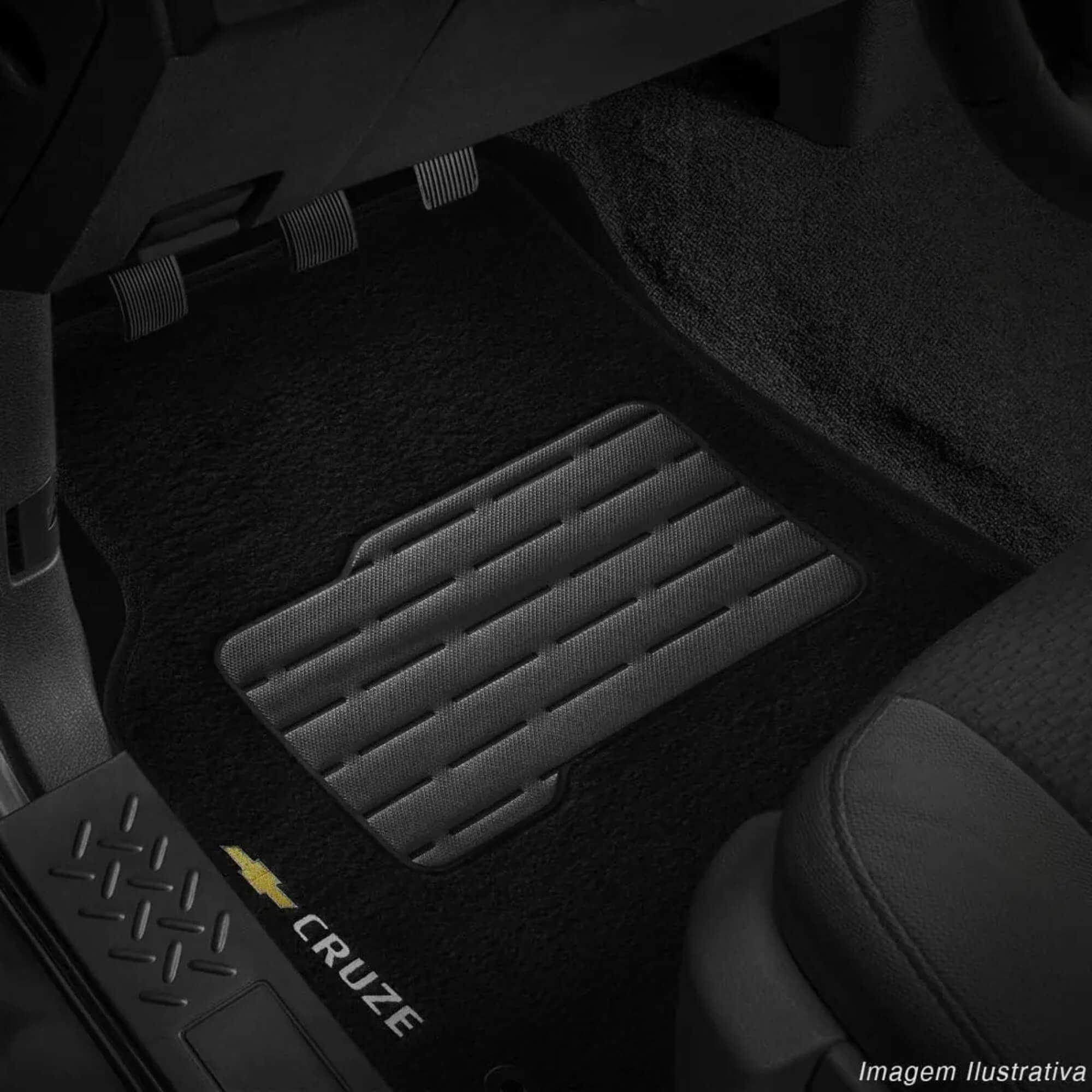 Tapete Soft 5 Peças Preto Adaptável Cruze Hatch 11/16 Ecotap - S3725