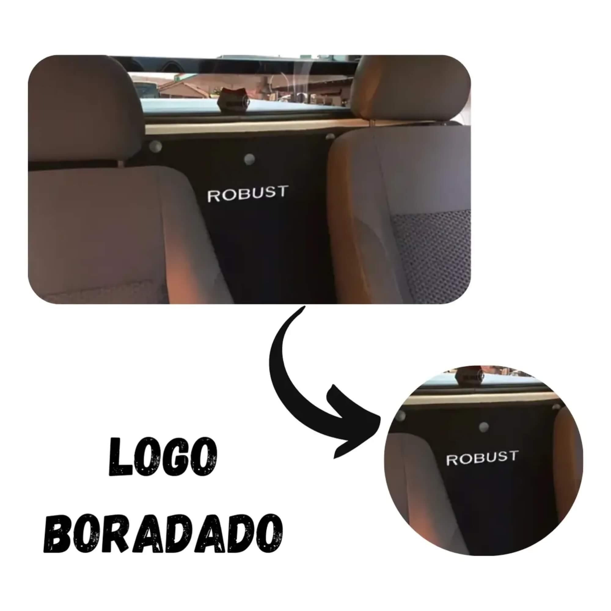 Tapete Soft Preto Adaptável Saveiro Robust com Logo 01 Peça Ecotap - S7389