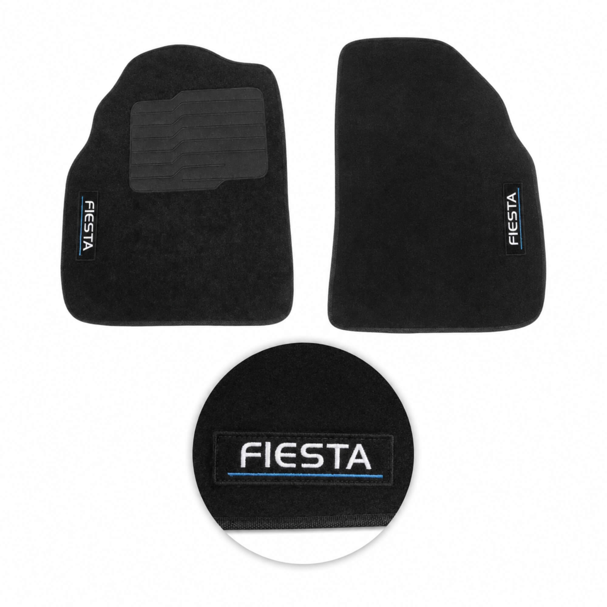 Tapete Wave 3 Peças Preto Adaptável Fiesta 01/14 Ecotap - W1177