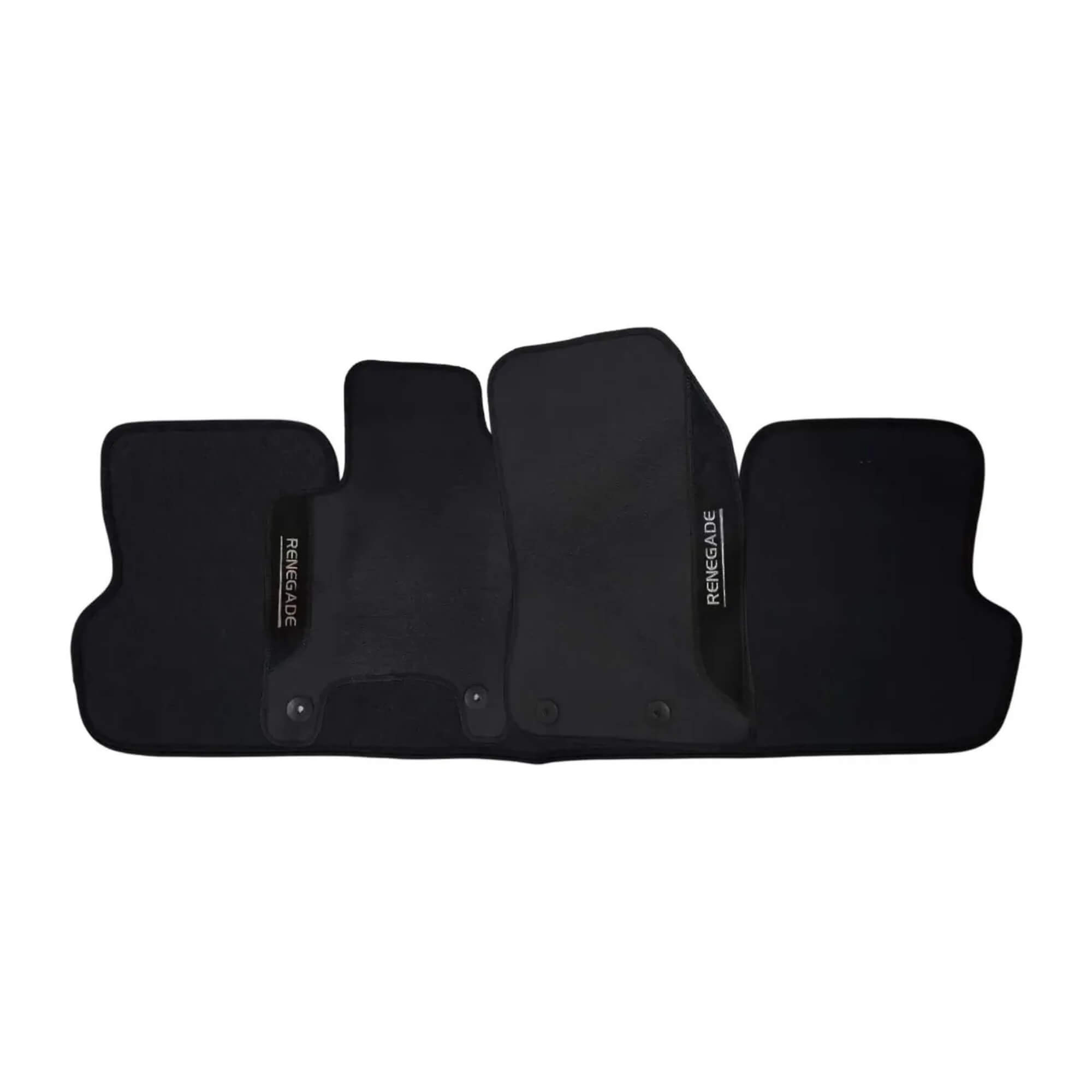 Tapete Wave 3 Peças Preto Adaptável Renegade 2015/2024 Ecotap - W1310