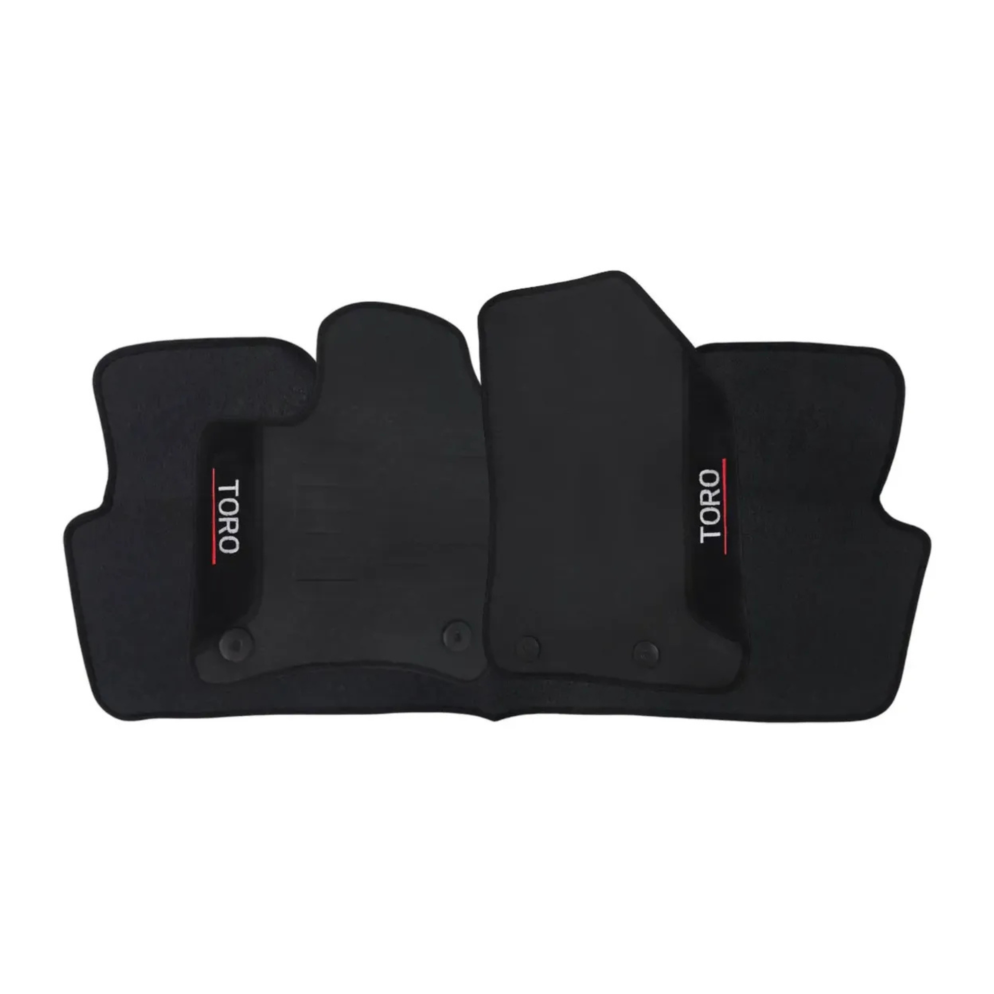 Tapete Wave 3 Peças Preto Adaptável Fiat Toro A partir de 2016 Ecotap - W2950