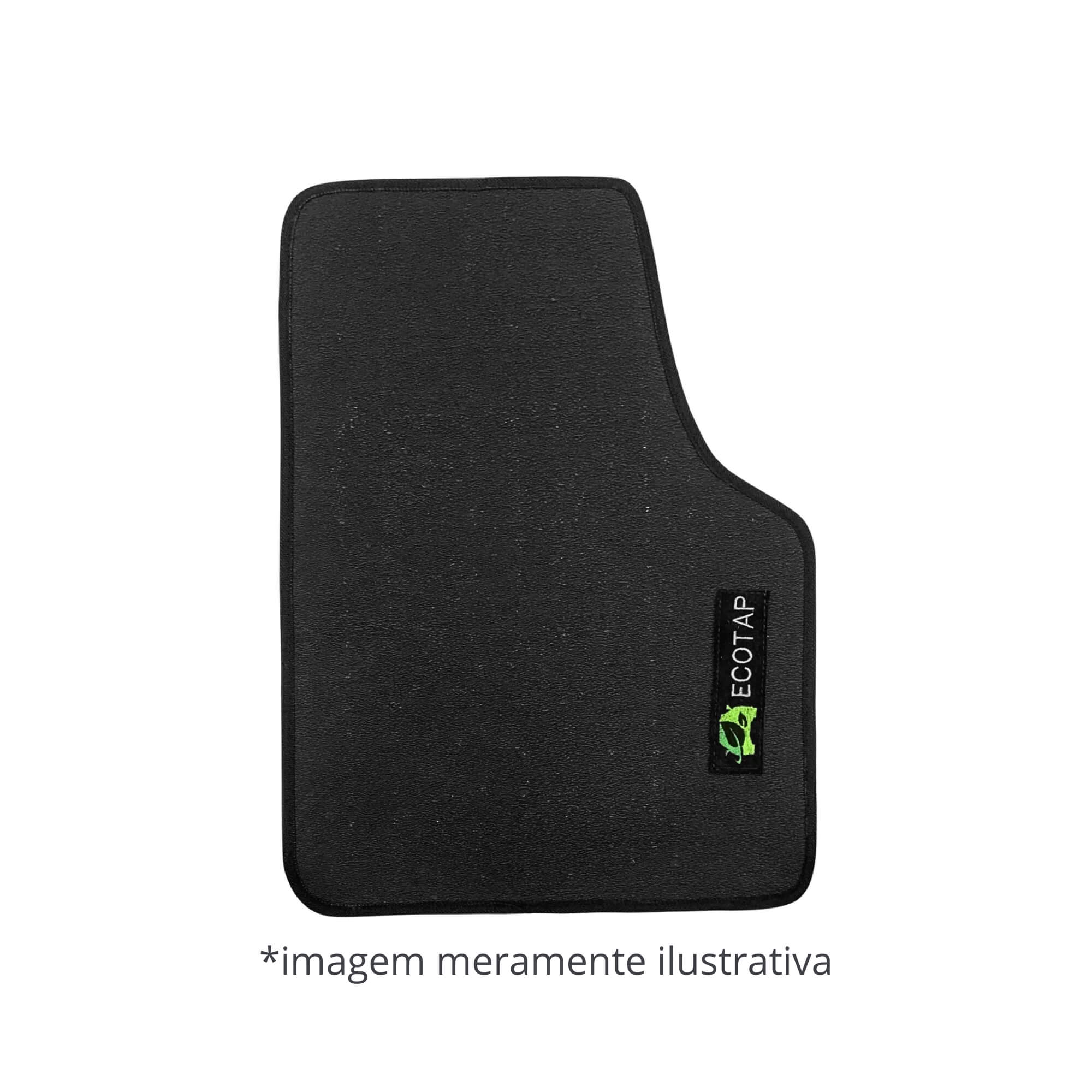 Tapete Wave 04 Peças preto Adaptável Chery Tiggo7 A partir de 2019 Ecotap - W7117