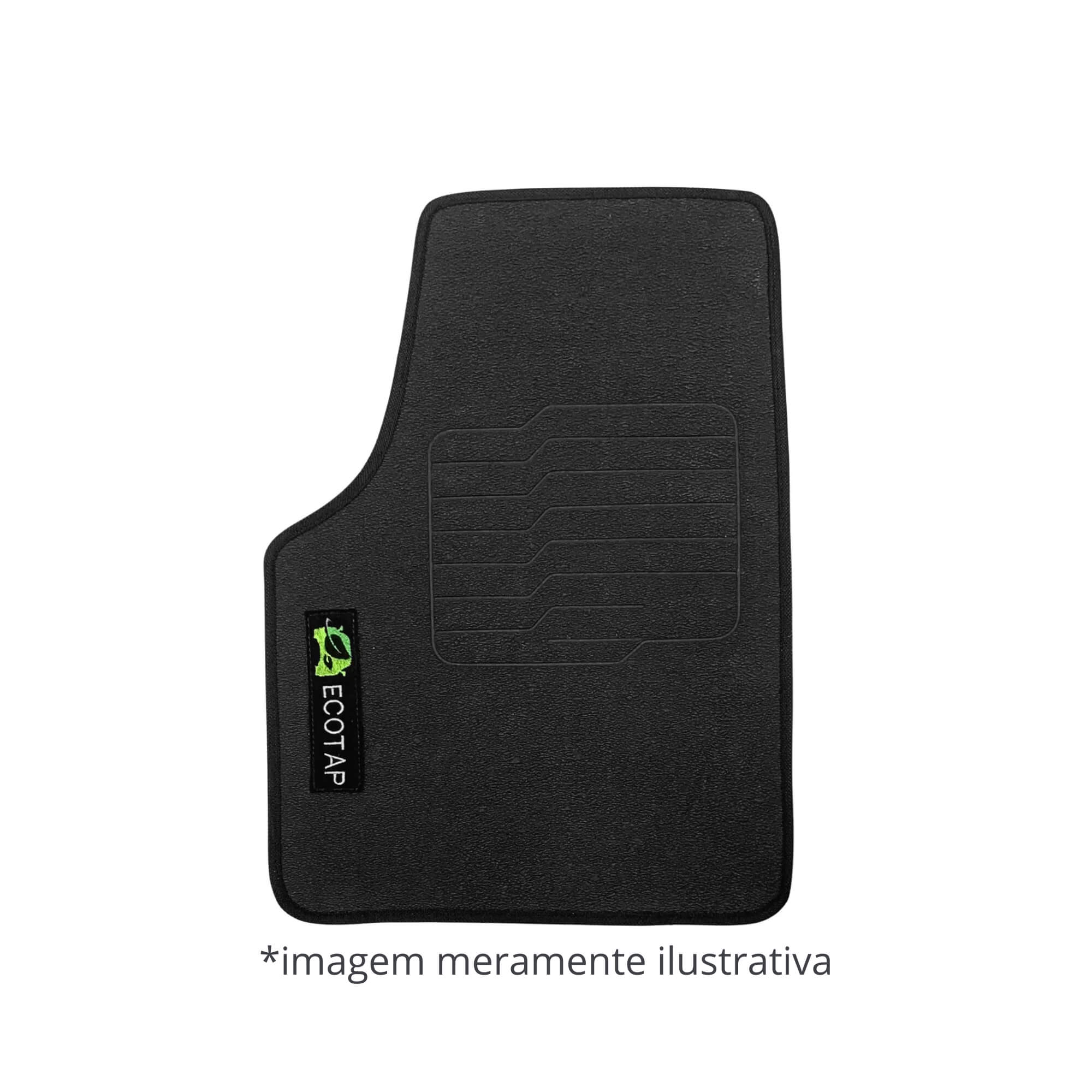 Tapete Wave 04 Peças preto Adaptável Chery Tiggo7 A partir de 2019 Ecotap - W7117