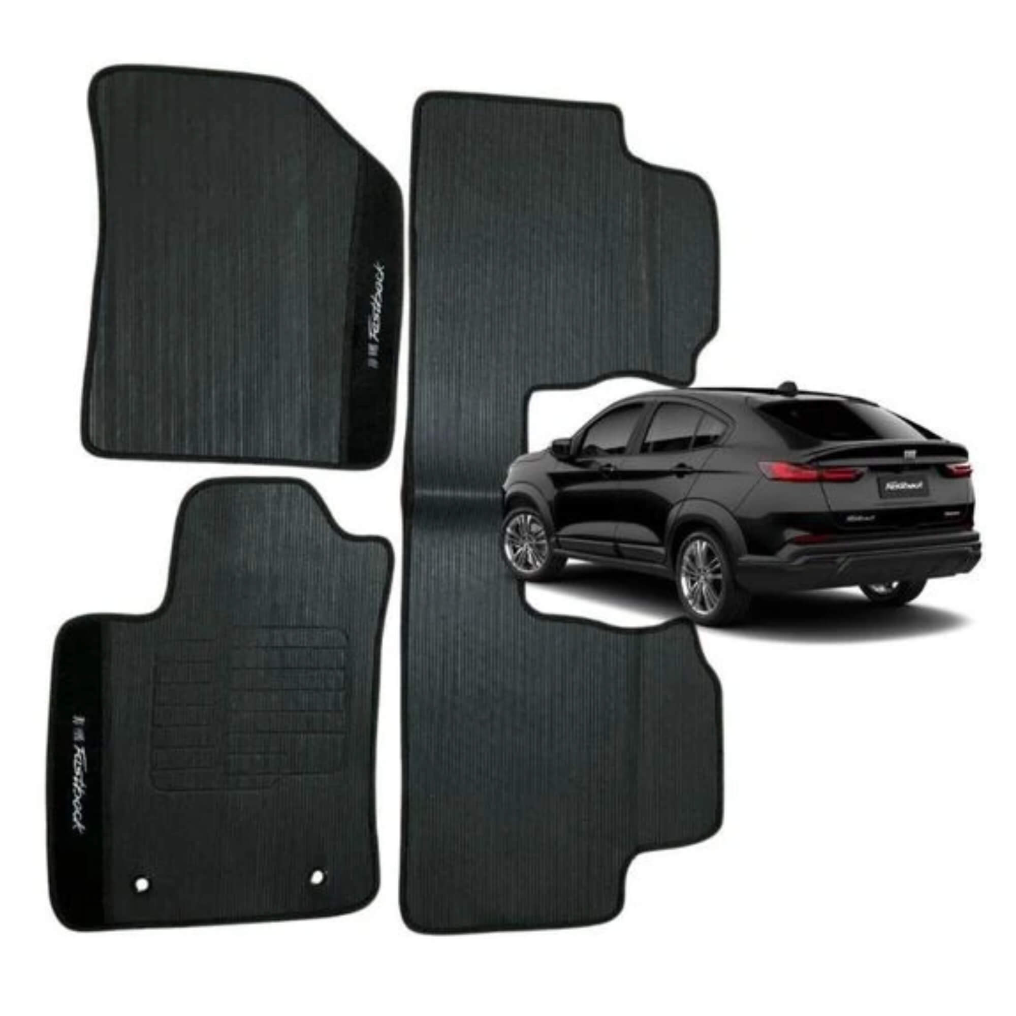 Kit 3 Peças Tapete Emborrachado Fiat Fastback 2023 Em Diante Ecotap - W9043