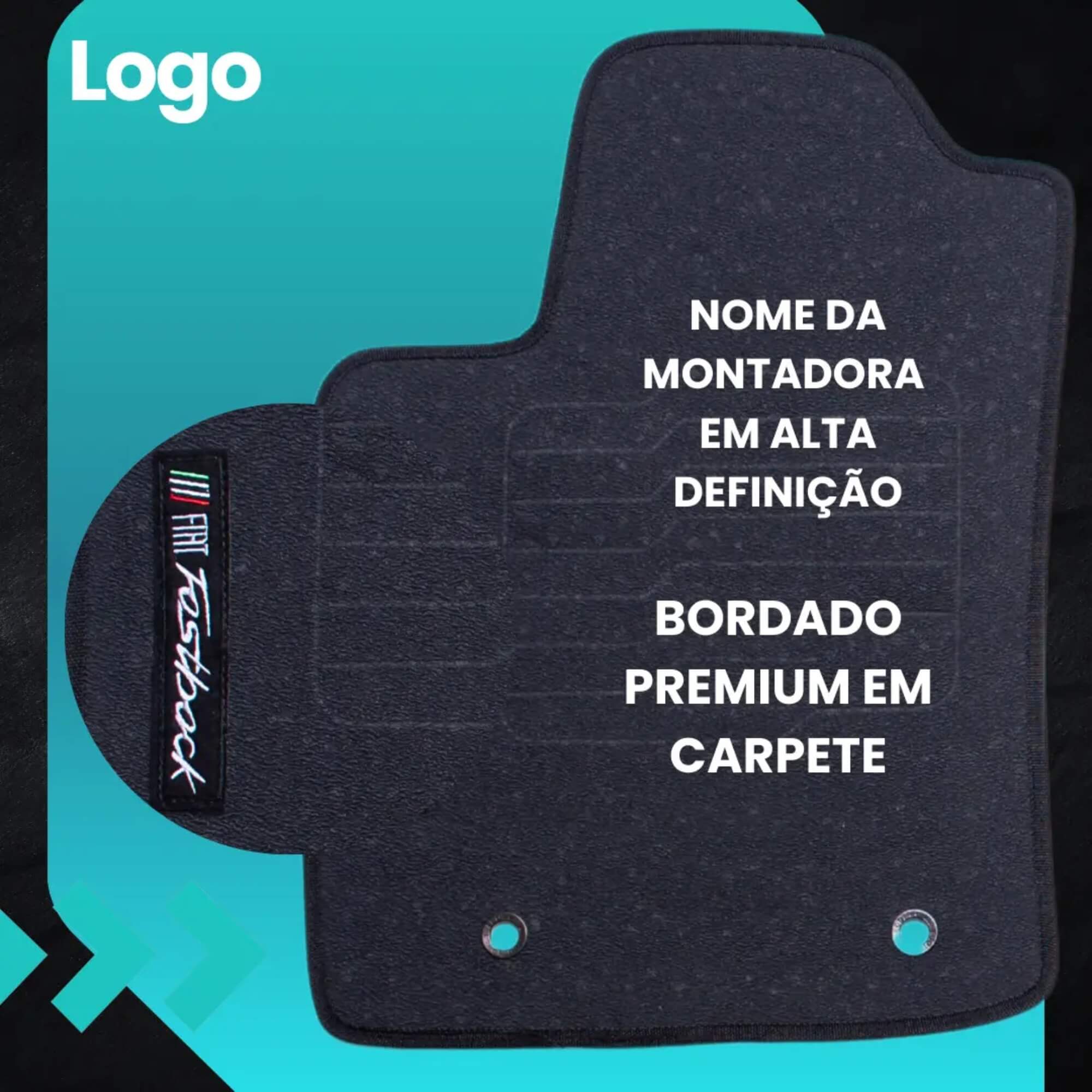 Kit 3 Peças Tapete Emborrachado Fiat Fastback 2023 Em Diante Ecotap - W9043