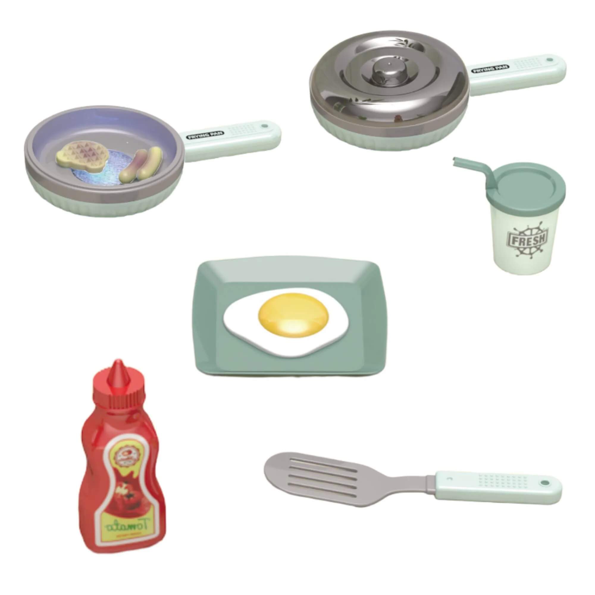 Brinquedo Infantil Kit Mini Cozinha - Frigideira e Acessórios Fenix - LKC-980