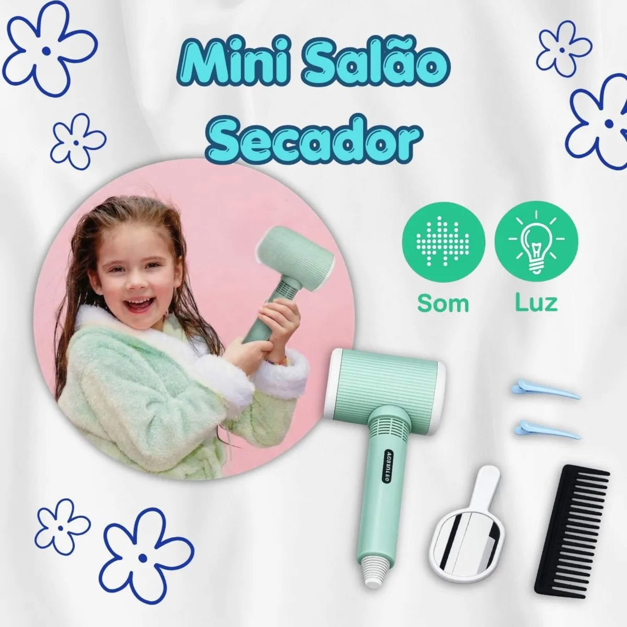 Brinquedo Infantil Kit Mini Salão - Secador e Acessórios Fenix - LKS-692