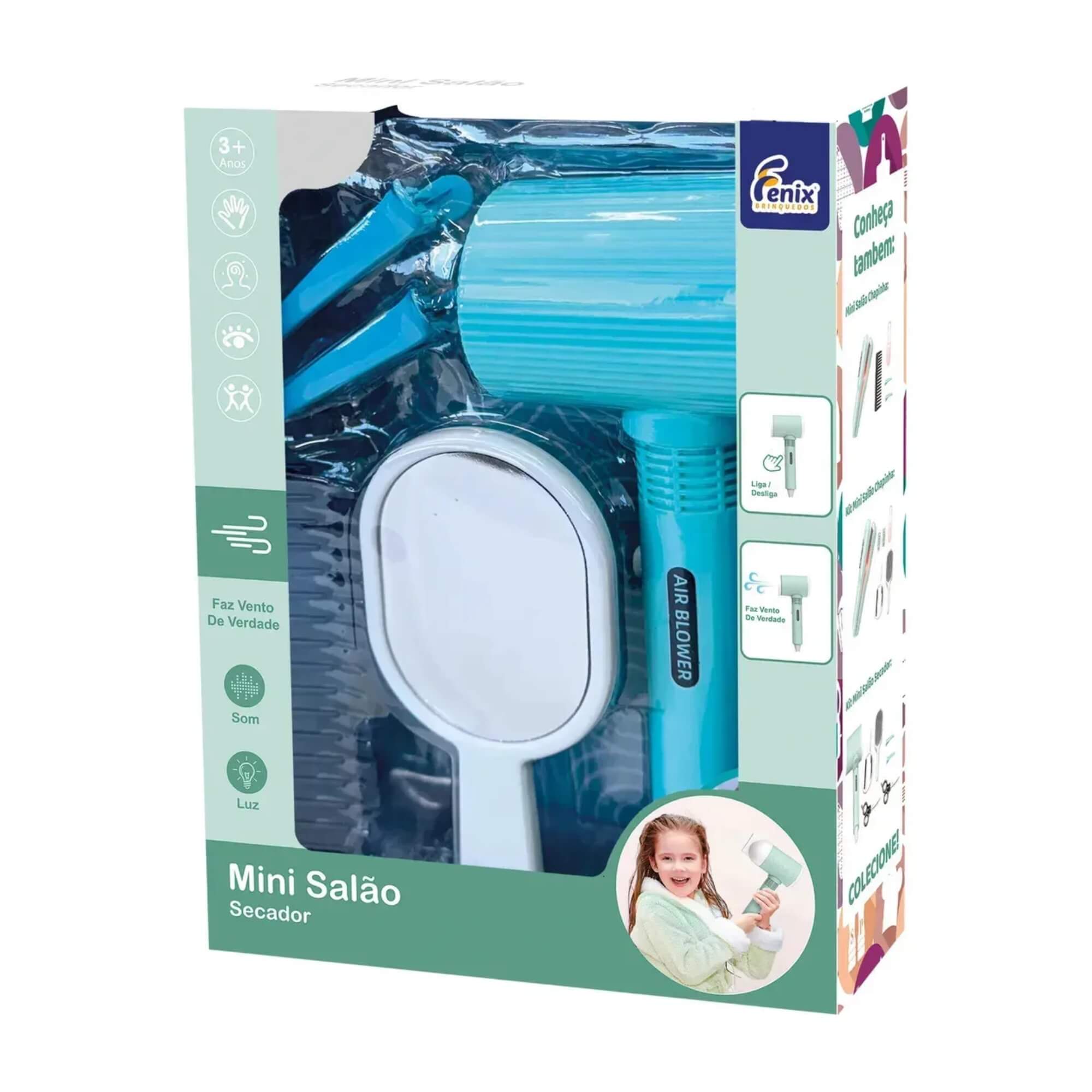 Brinquedo Infantil Kit Mini Salão - Secador e Acessórios Fenix - LKS-692