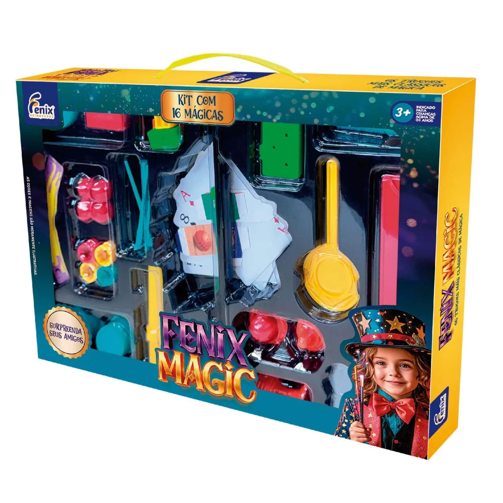 Brinquedo Infantil Kit 16 Mágicas Fenix Magic Fenix - MGC-667