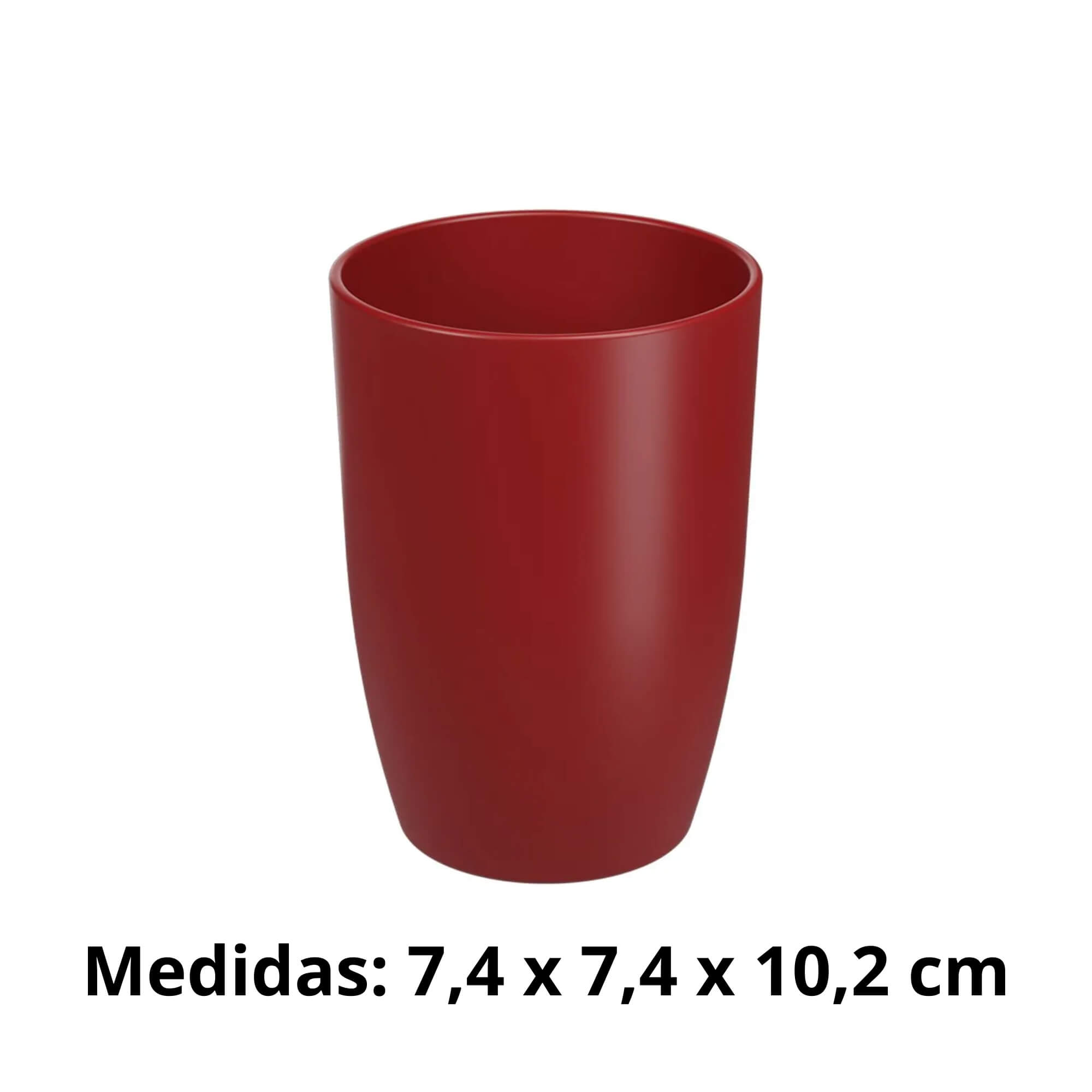 COMP Kit 6 Copos Plásticos de 275ml Vermelho Brinox