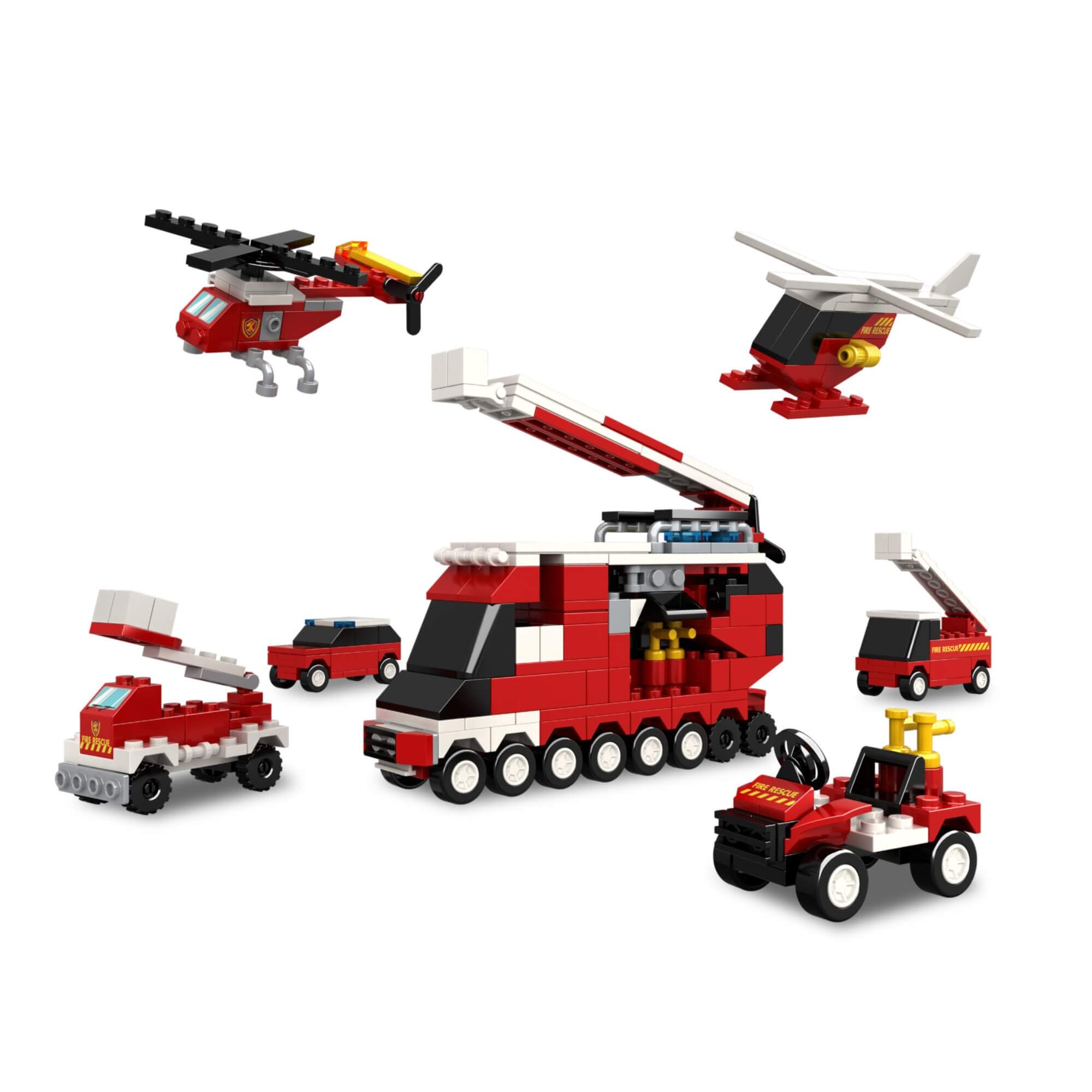 COMP Kit Blocos de Montar Xalingo Resgate Bombeiros e Defensores da Ordem