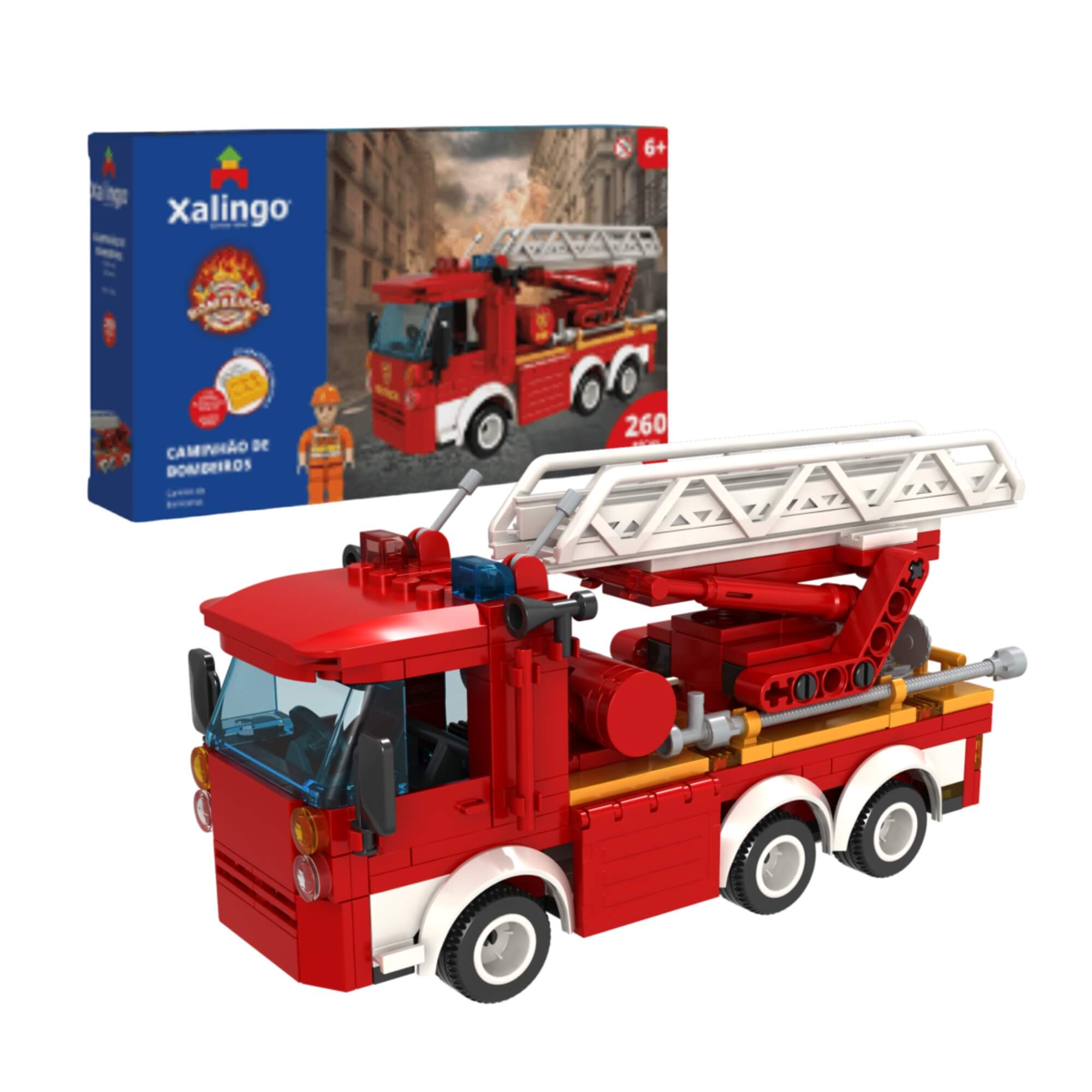 COMP Kit Brinquedos de Montar Xalingo para Bombeiros - Blocos e Missões
