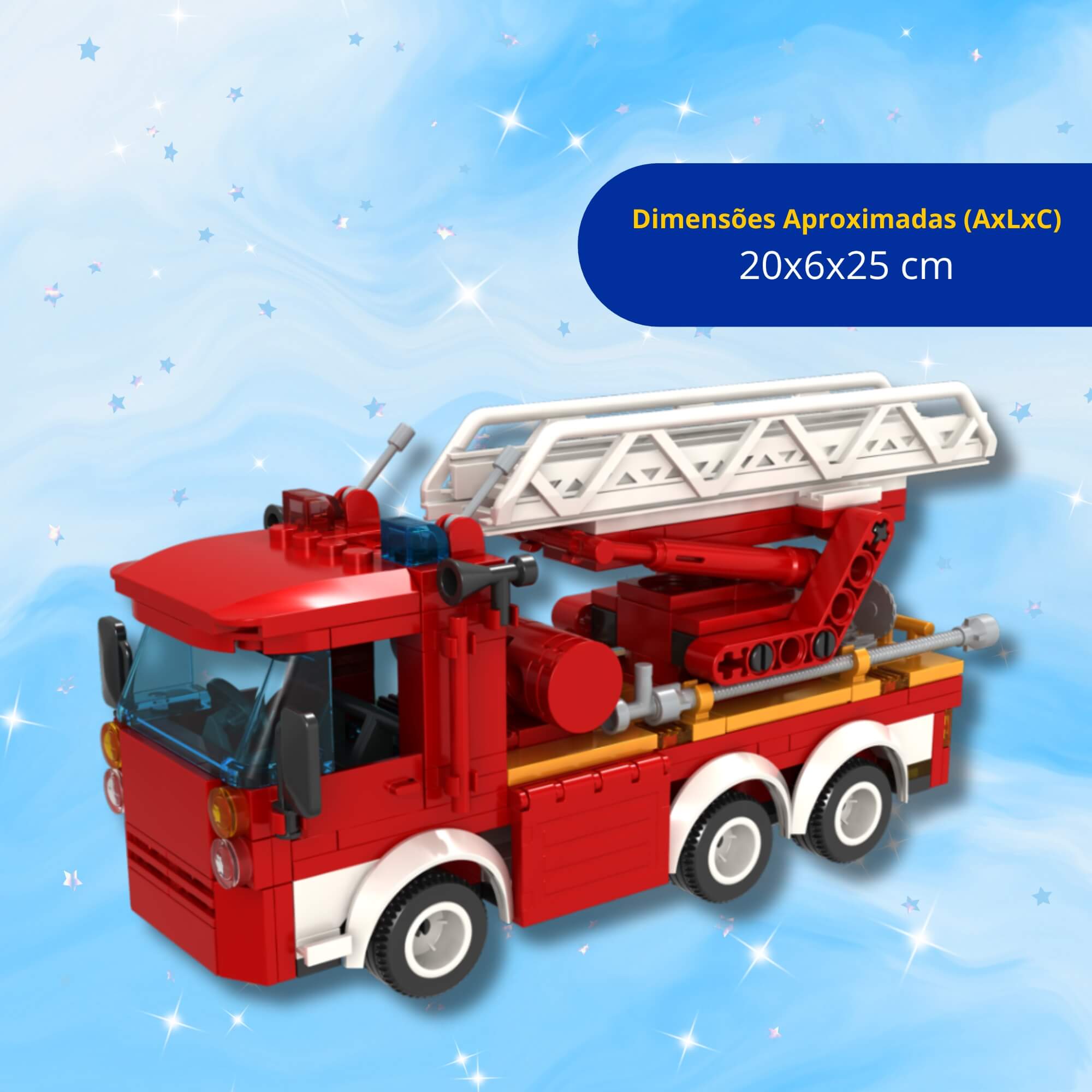 COMP Kit Brinquedos de Montar Xalingo para Bombeiros - Blocos e Missões