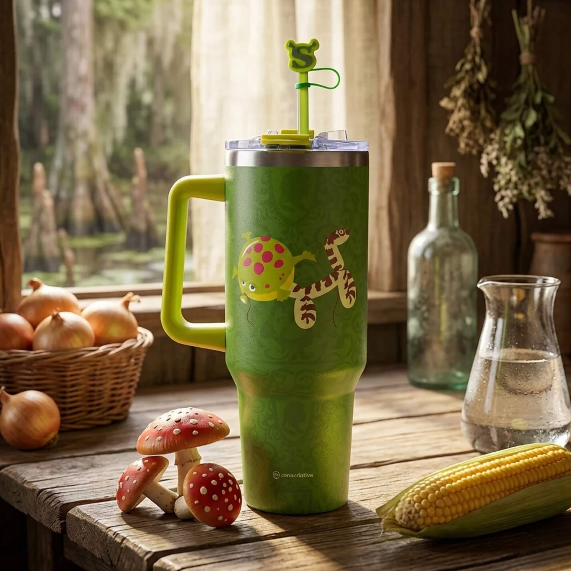 Canecão Tumbler c/ Pingente Shrek Lovers 1,15L Zona Criativa - 10026990
