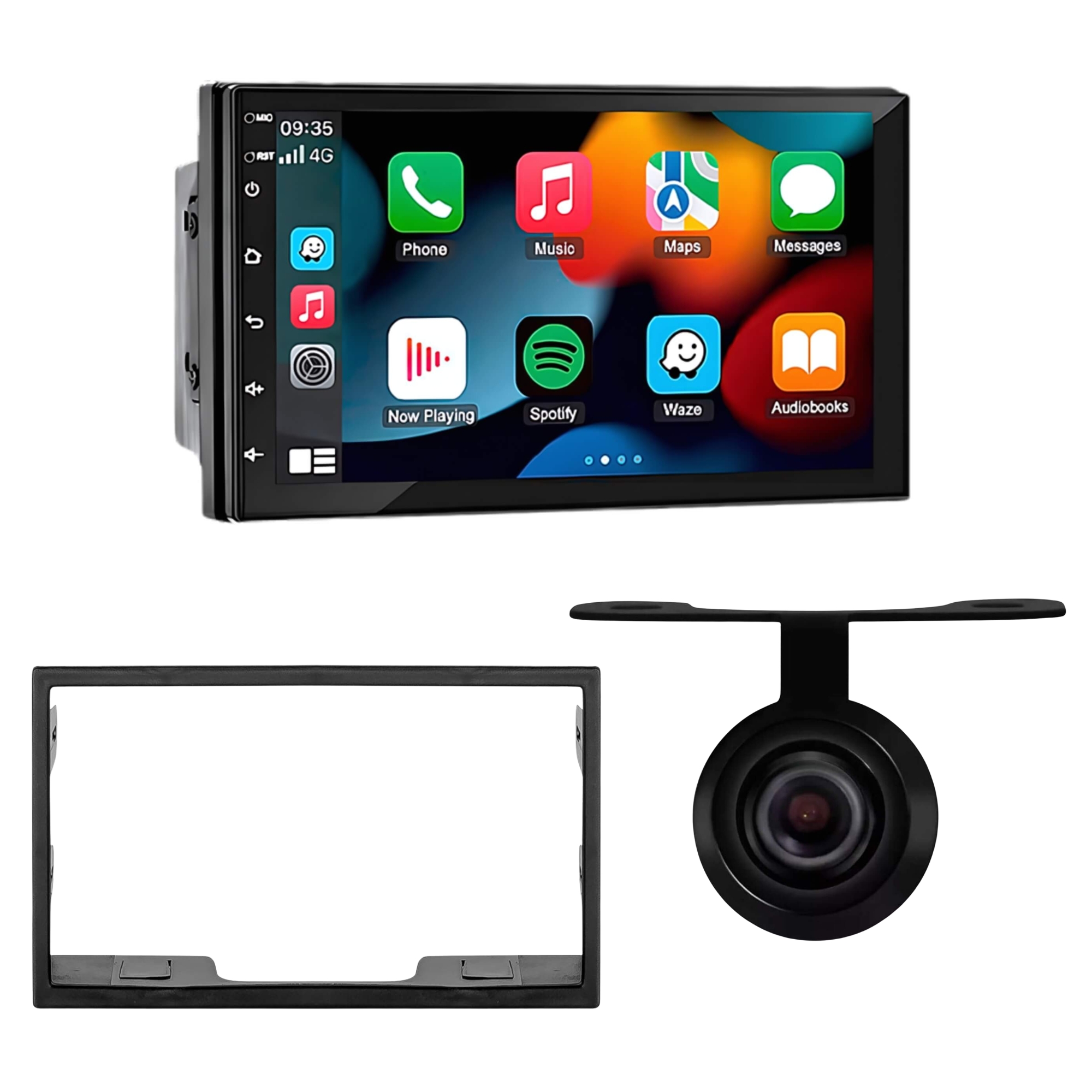 COMP Kit Central Multimídia MP5 2din + Câmera de Ré + Moldura 2 Din