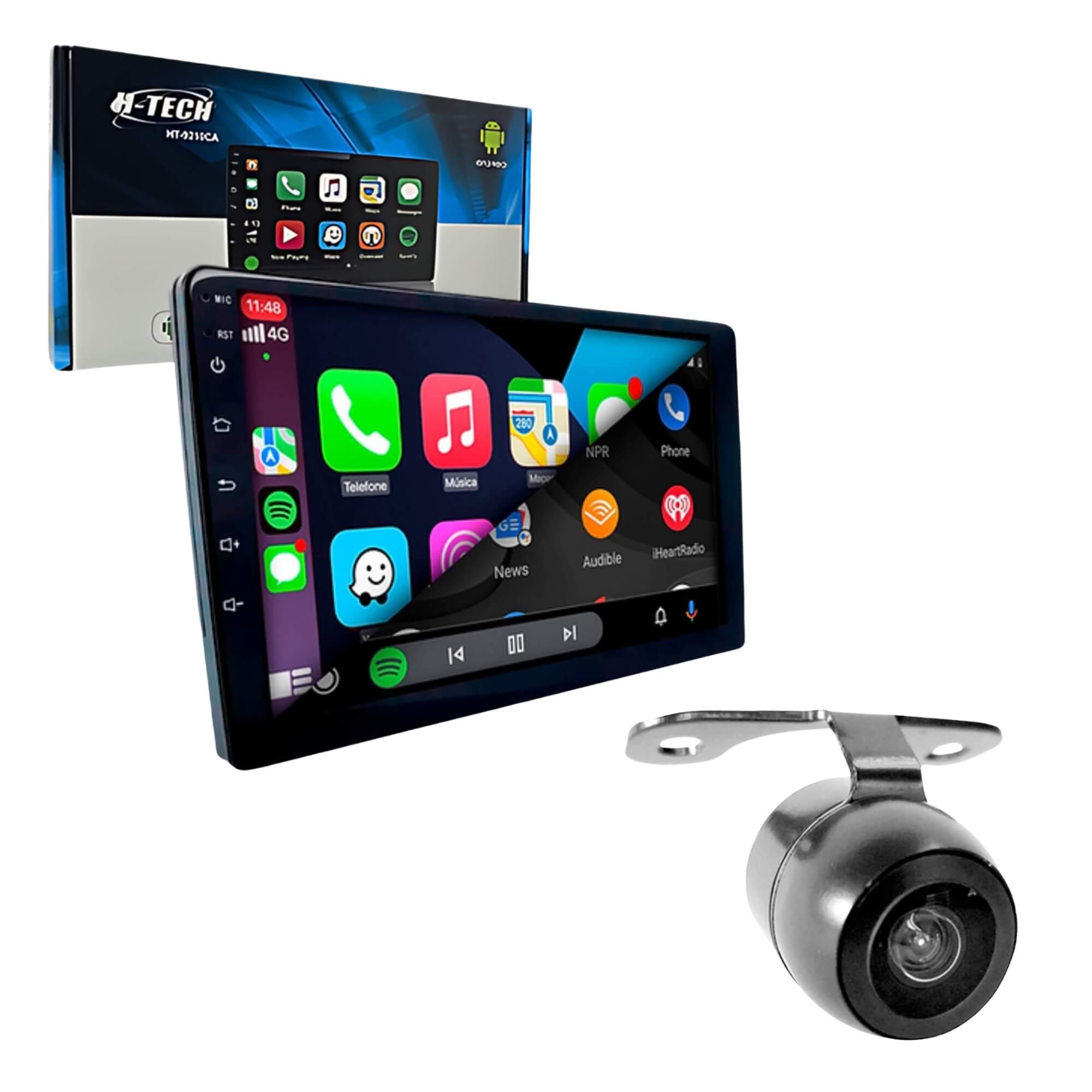 COMP Kit Central Multimídia Smart Slim 9" Android + Câmera de Ré Pro Line