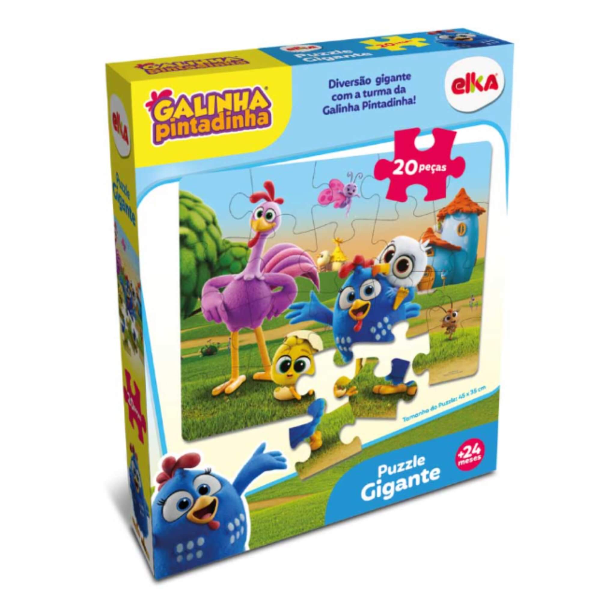 Puzzle Gigante 20 Peças Galinha Pintadinha Elka - 1343