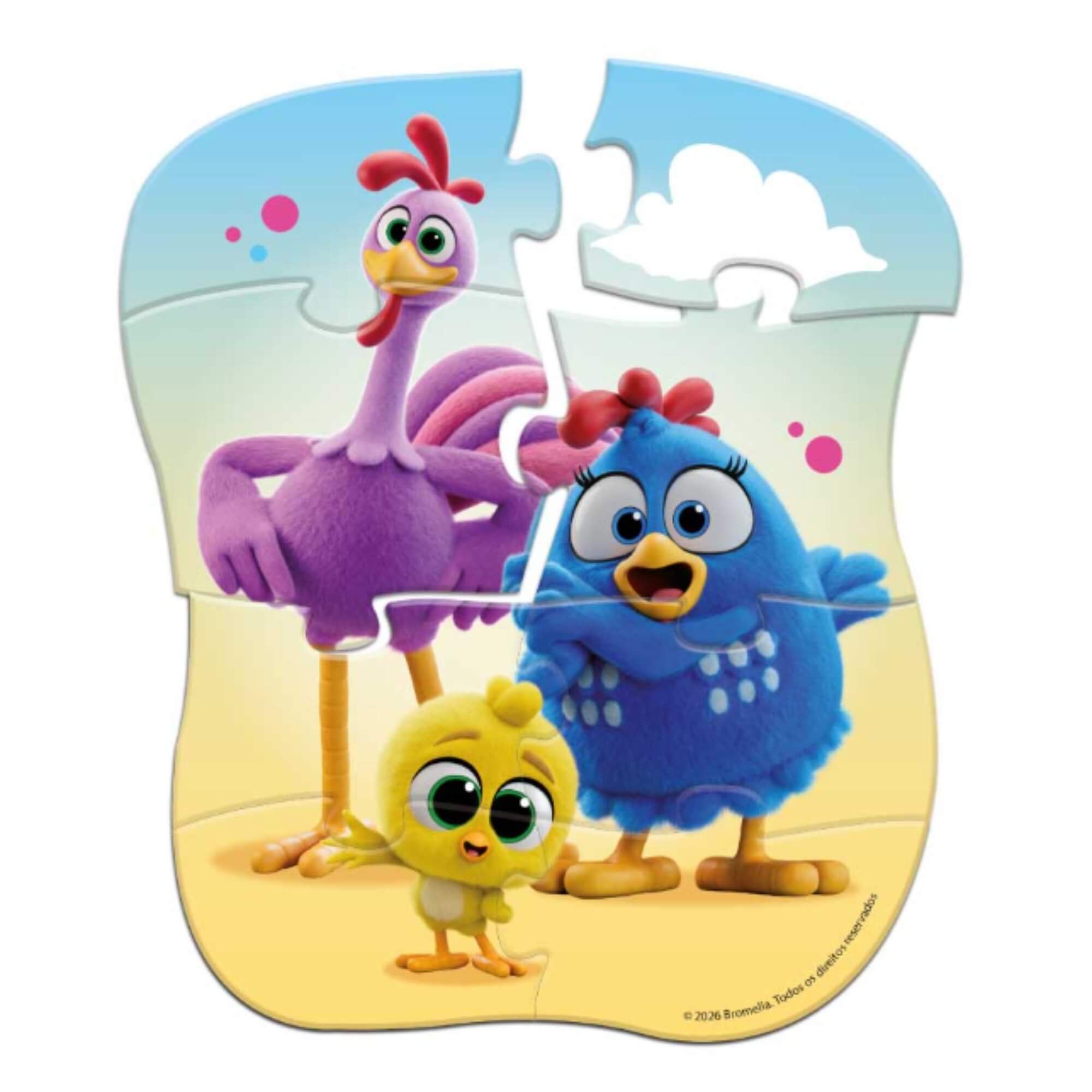 Puzzle Progressivo Galinha Pintadinha 4, 6 e 8 Peças Elka - 1344