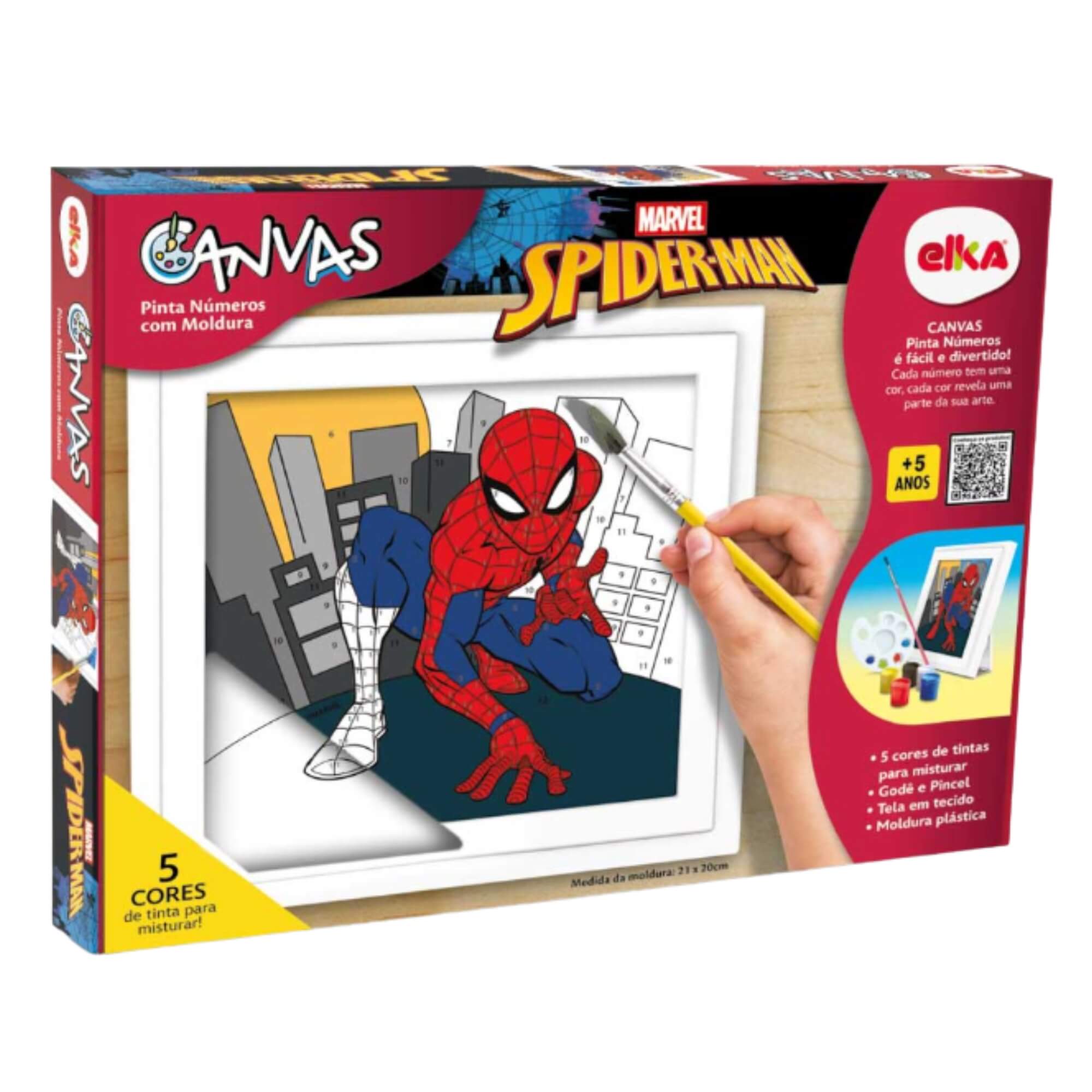 Canvas Pinta Números Spider-Man Elka - 1347