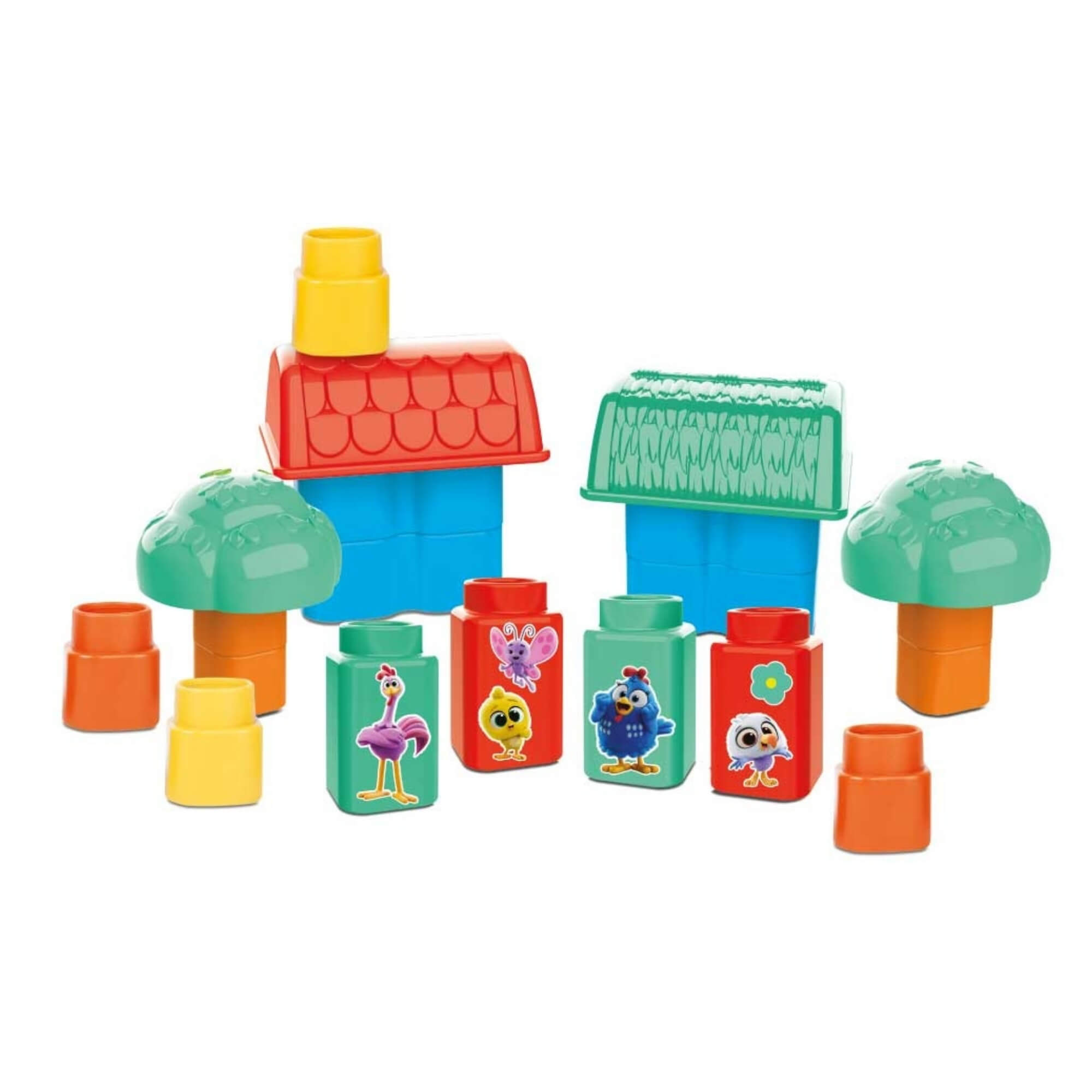 Brinquedo Fofo Blocos 20 peças Vila da Galinha Pintadinha Elka - 1353