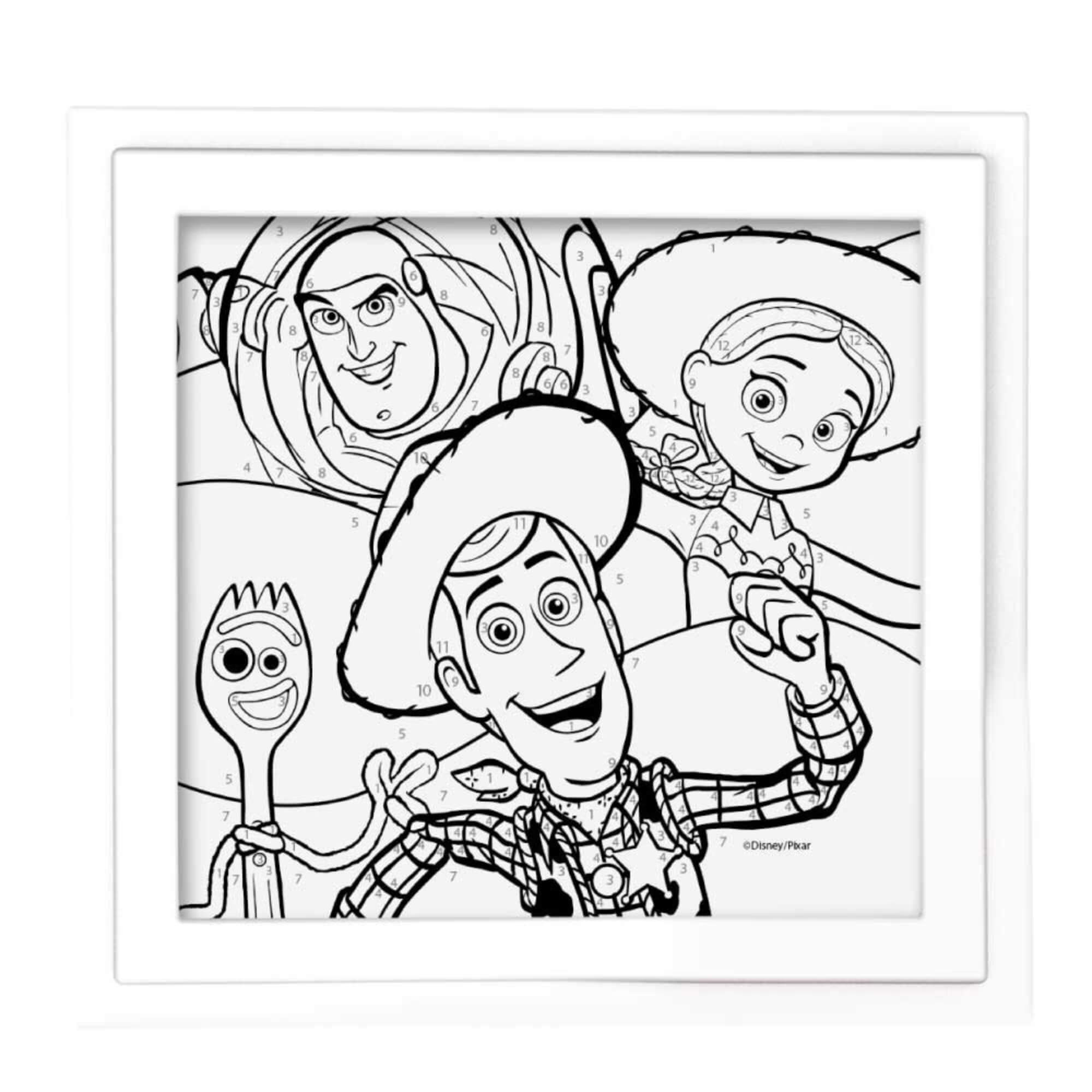 Canvas Pinta Números Toy Story c/ Acessórios Elka - 1355