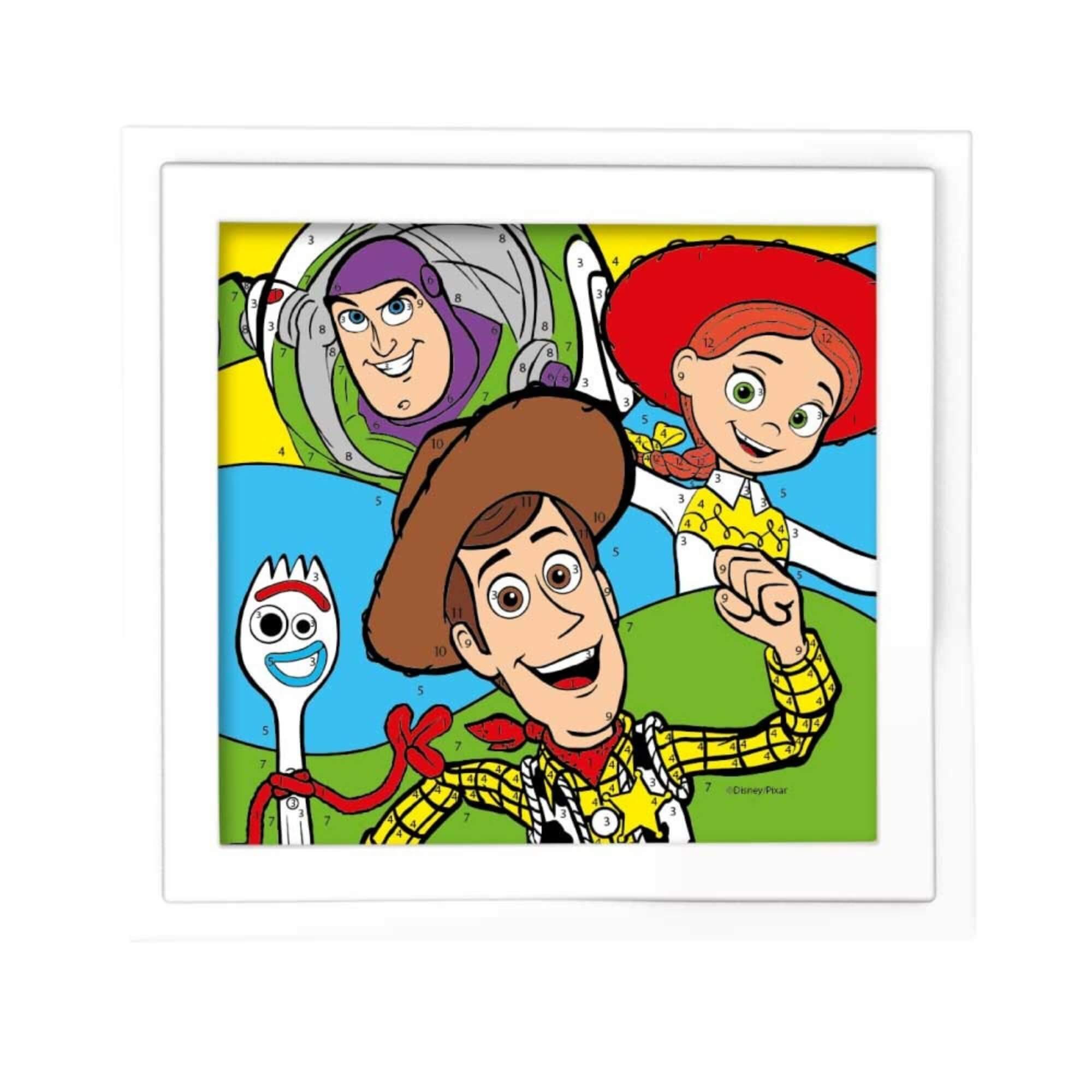 Canvas Pinta Números Toy Story c/ Acessórios Elka - 1355