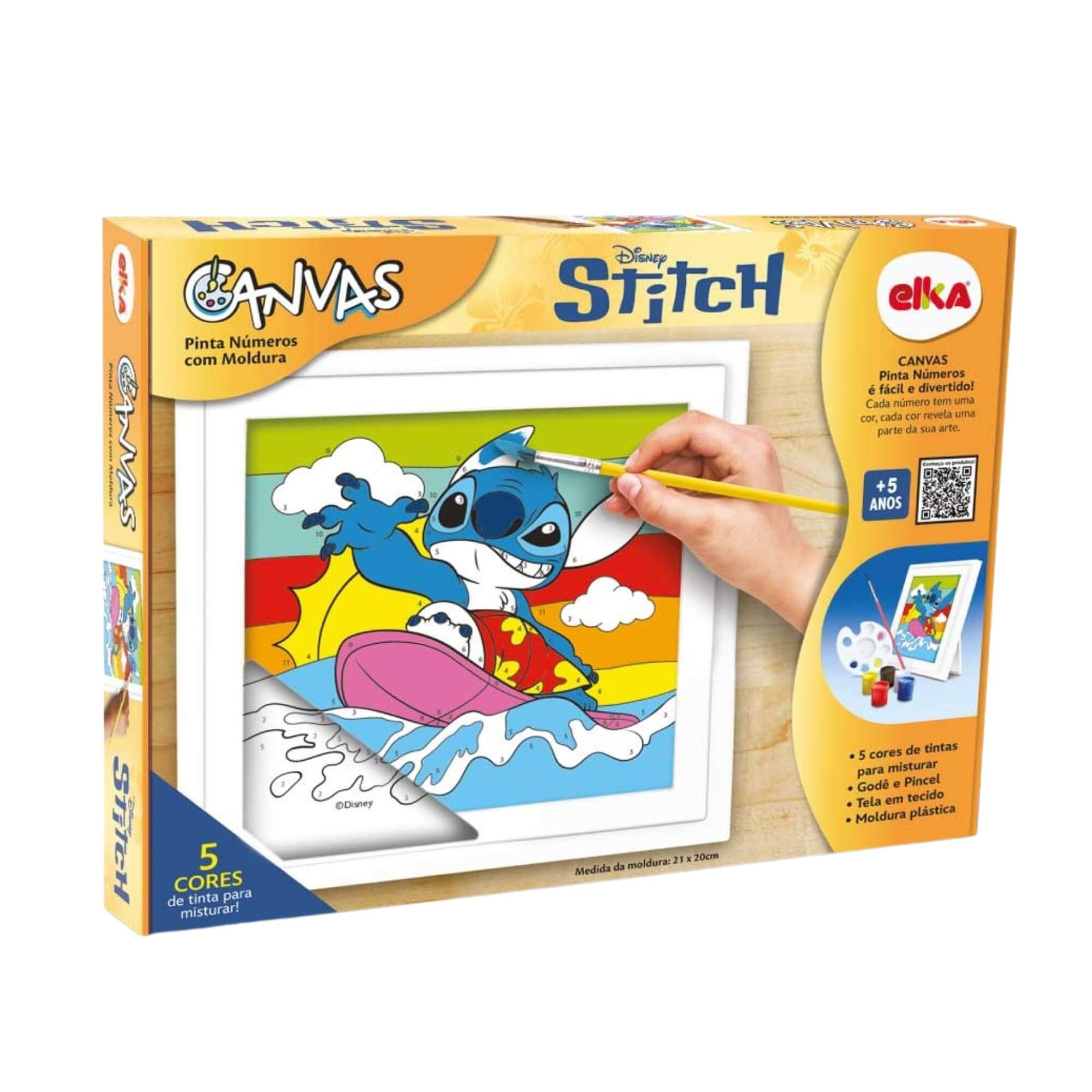 Canvas Pinta Números Stitch c/ Acessórios Elka - 1358