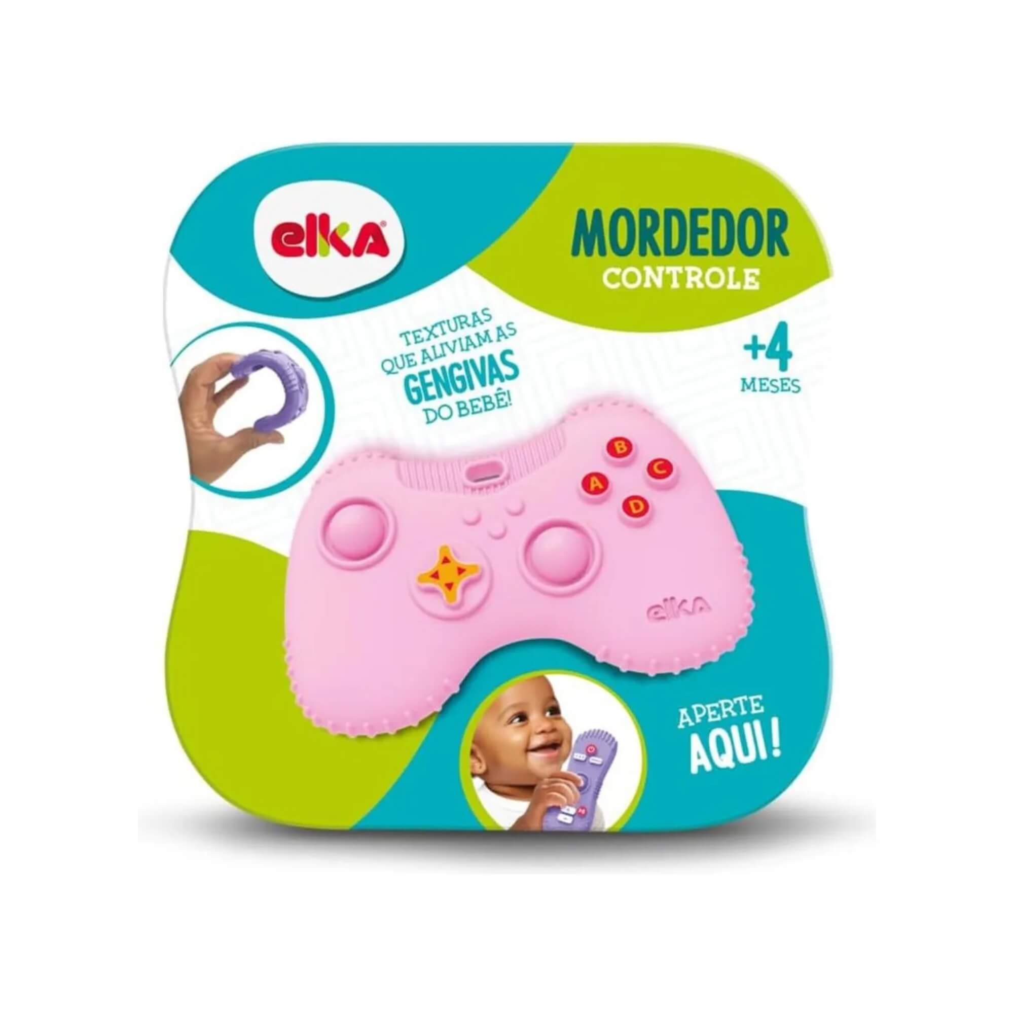 Mordedor Texturizado Video Game Rosa Elka - 1244