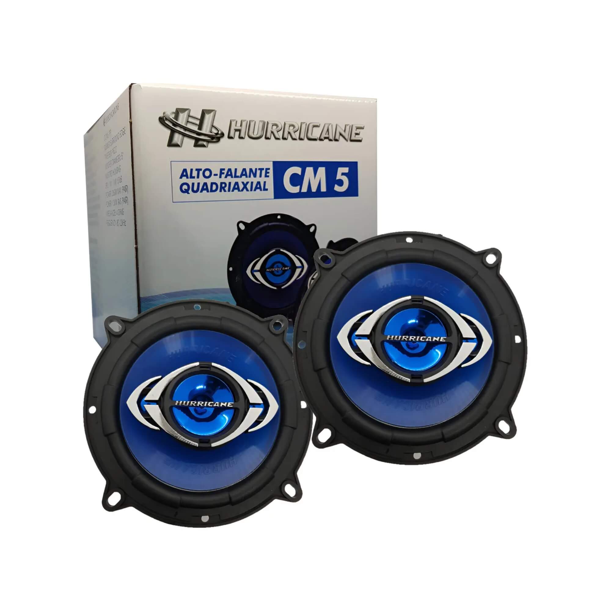 Par de Alto Falantes Quadriaxial 5" CM5 130W Rms 4Ohms Hurricane - AF10000116