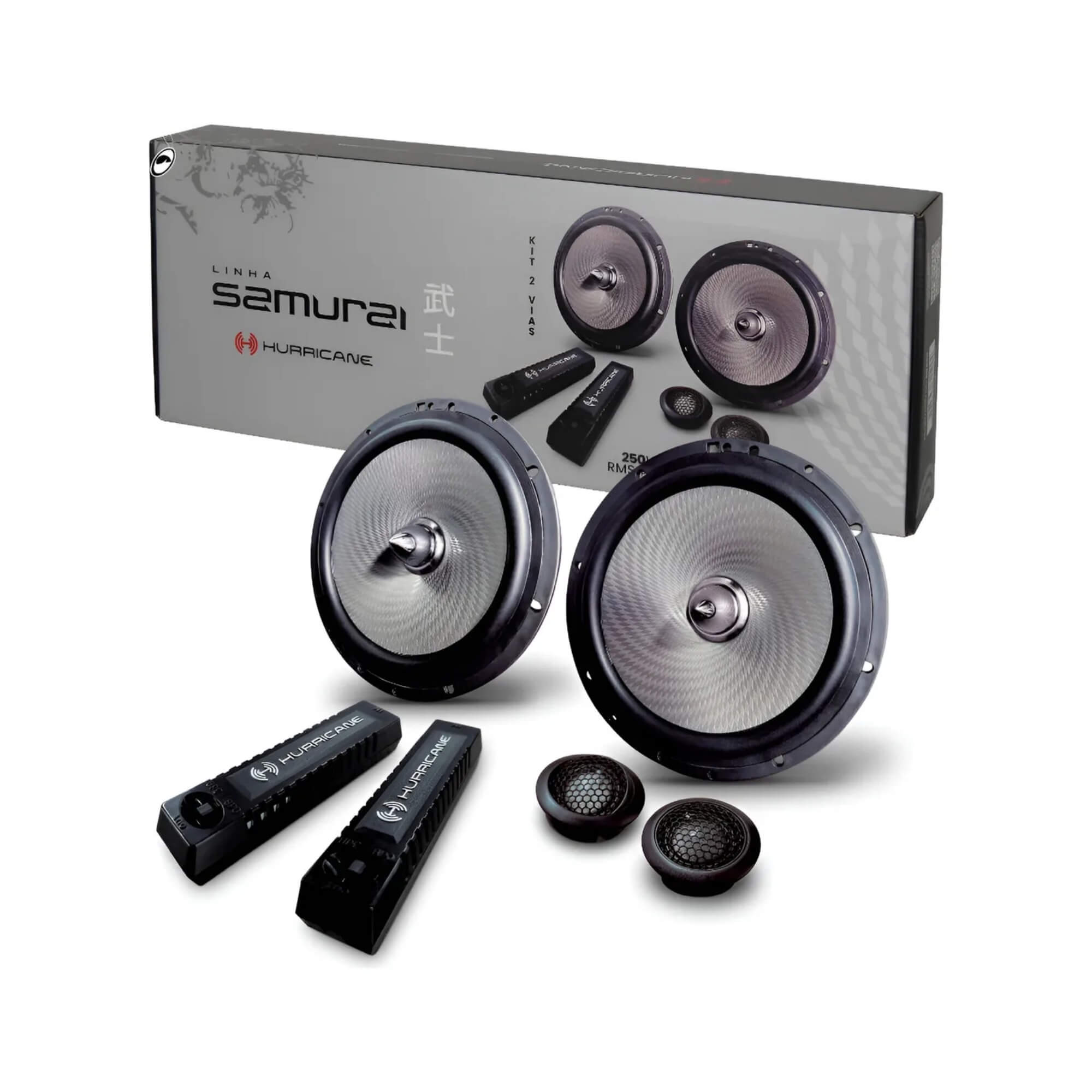 Kit Alto Falantes 2 Vias 6.2 250W Rms 4Ohms Hurricane - AF10000294