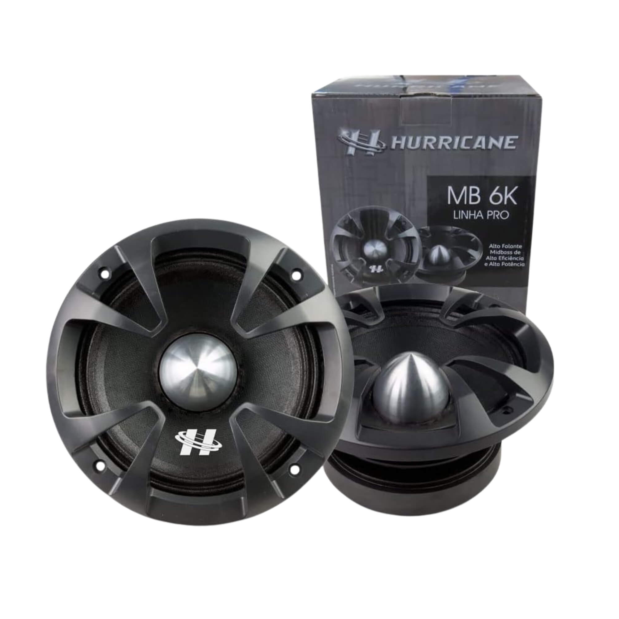 Par de Alto Falantes Midbass 6" MB 6k 700W Rms 4Ohms Hurricane - AF10000179