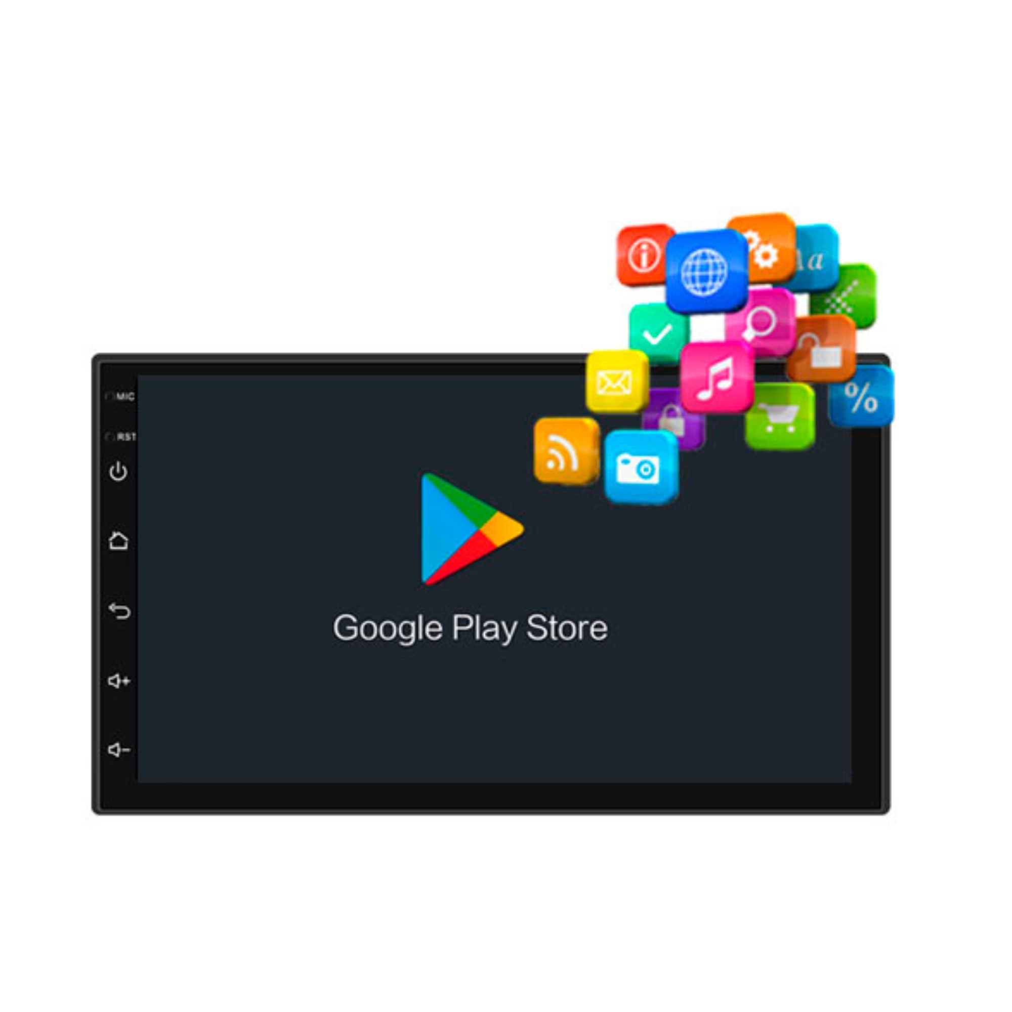 Multimídia Android 2+32GB Carplay Tela de Vidro 7" Full Touch com IPS Roadstar - RS718BR MI