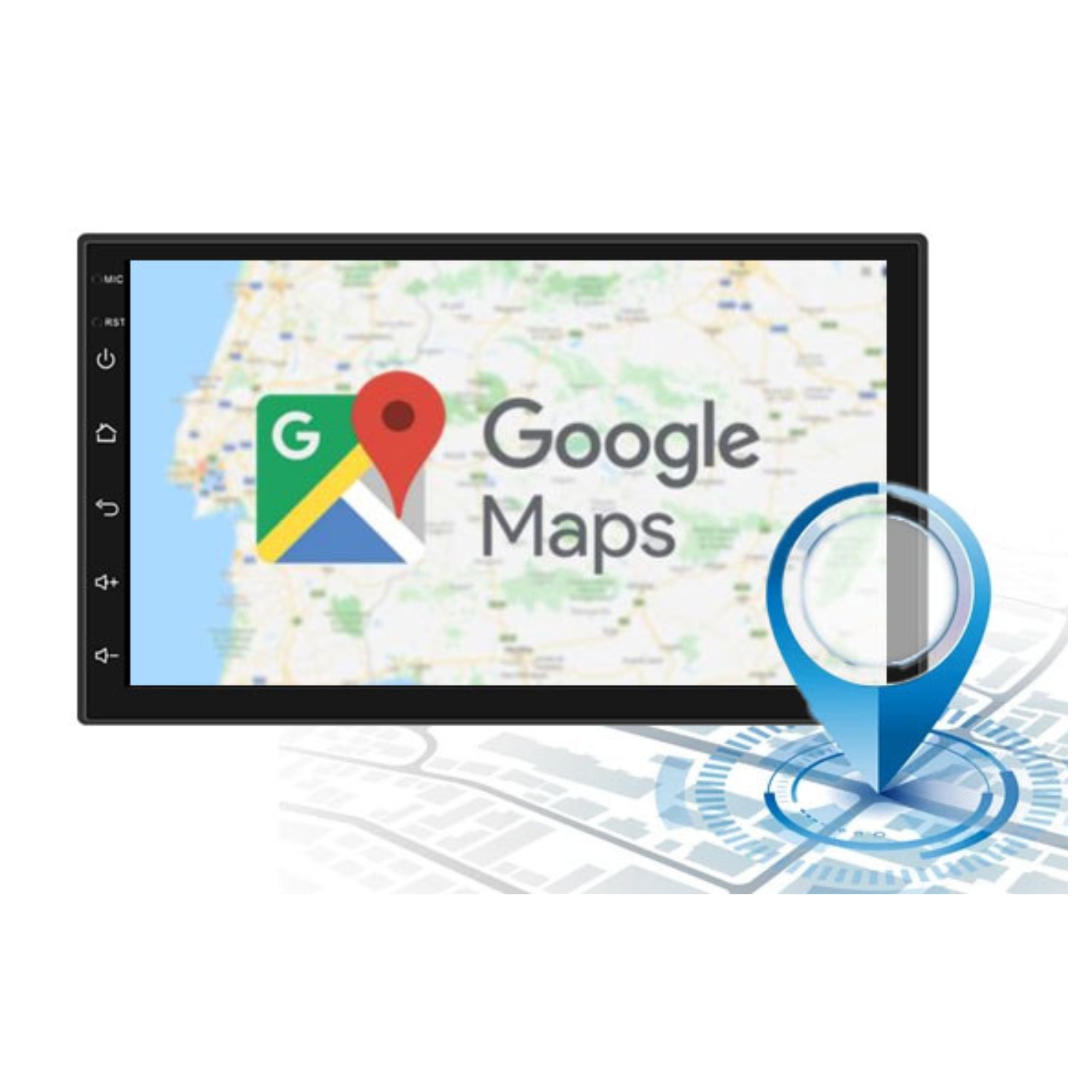 Multimídia Android 2+32GB Carplay Tela de Vidro 7" Full Touch com IPS Roadstar - RS718BR MI