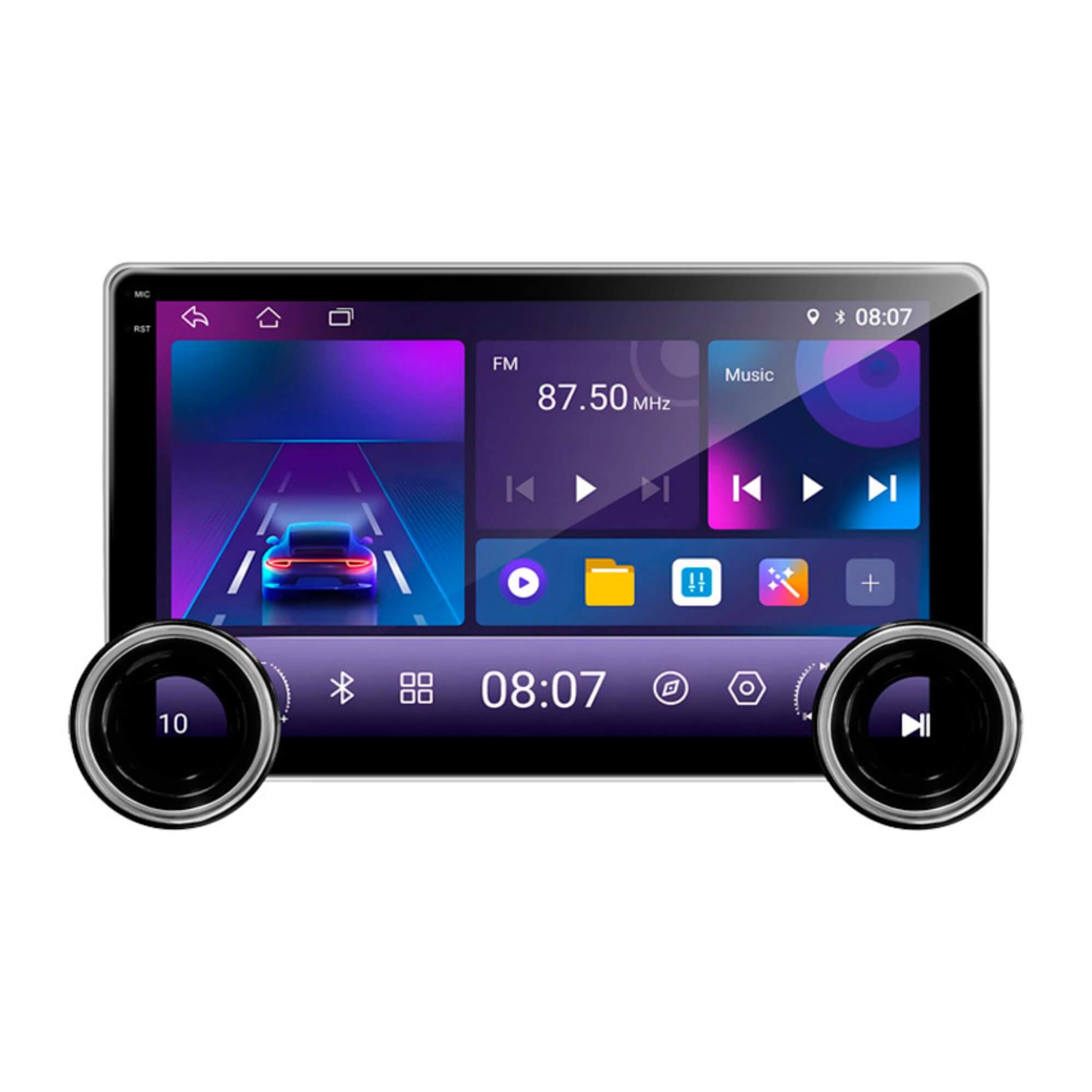 Multimídia Android Tela 10" IPS + Capacitiva Full Touch Carplay Roadstar - RS1160BR MI