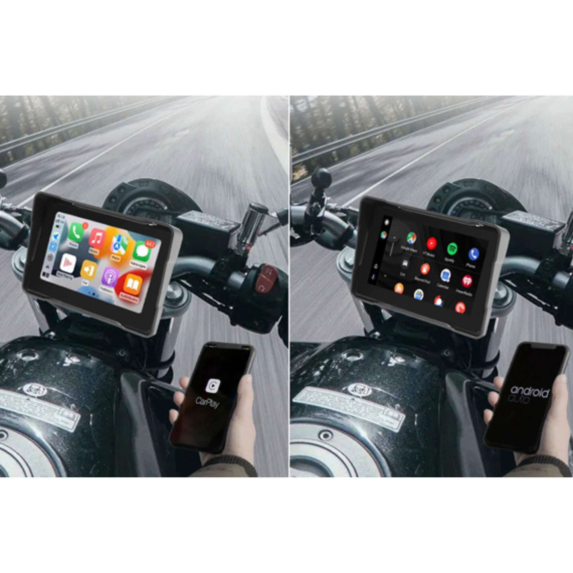 Tela CarPlay para Motos 5" com Android Auto e Carplay Roadstar - RS525BR M MI