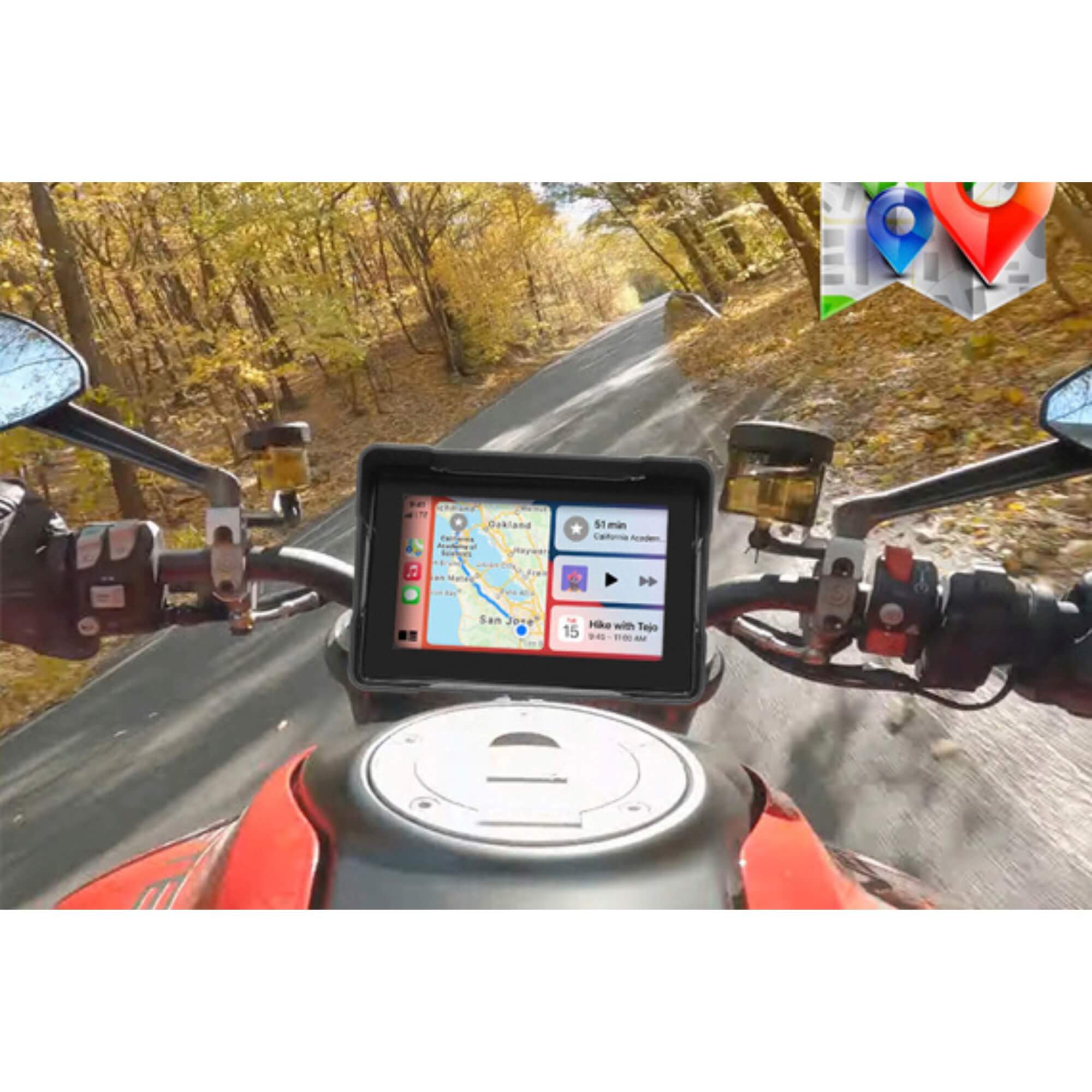 Tela CarPlay para Motos 5" com Android Auto e Carplay Roadstar - RS525BR M MI