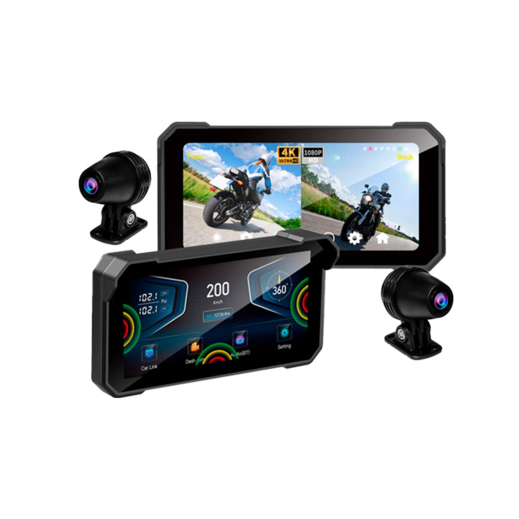 Tela CarPlay para Motos 6.25" com Carplay e Android Auto Roadstar - RS625BR M MI