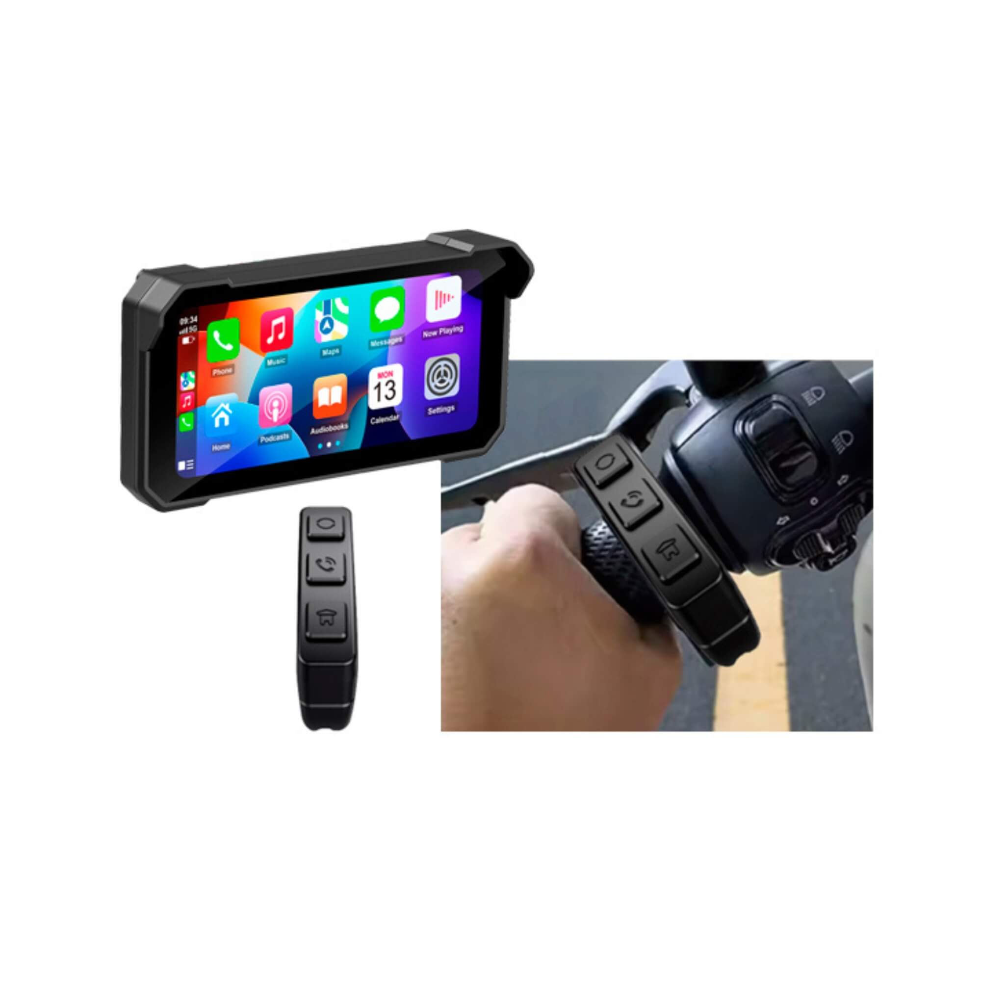 Tela CarPlay para Motos 6.25" com Carplay e Android Auto Roadstar - RS625BR M MI