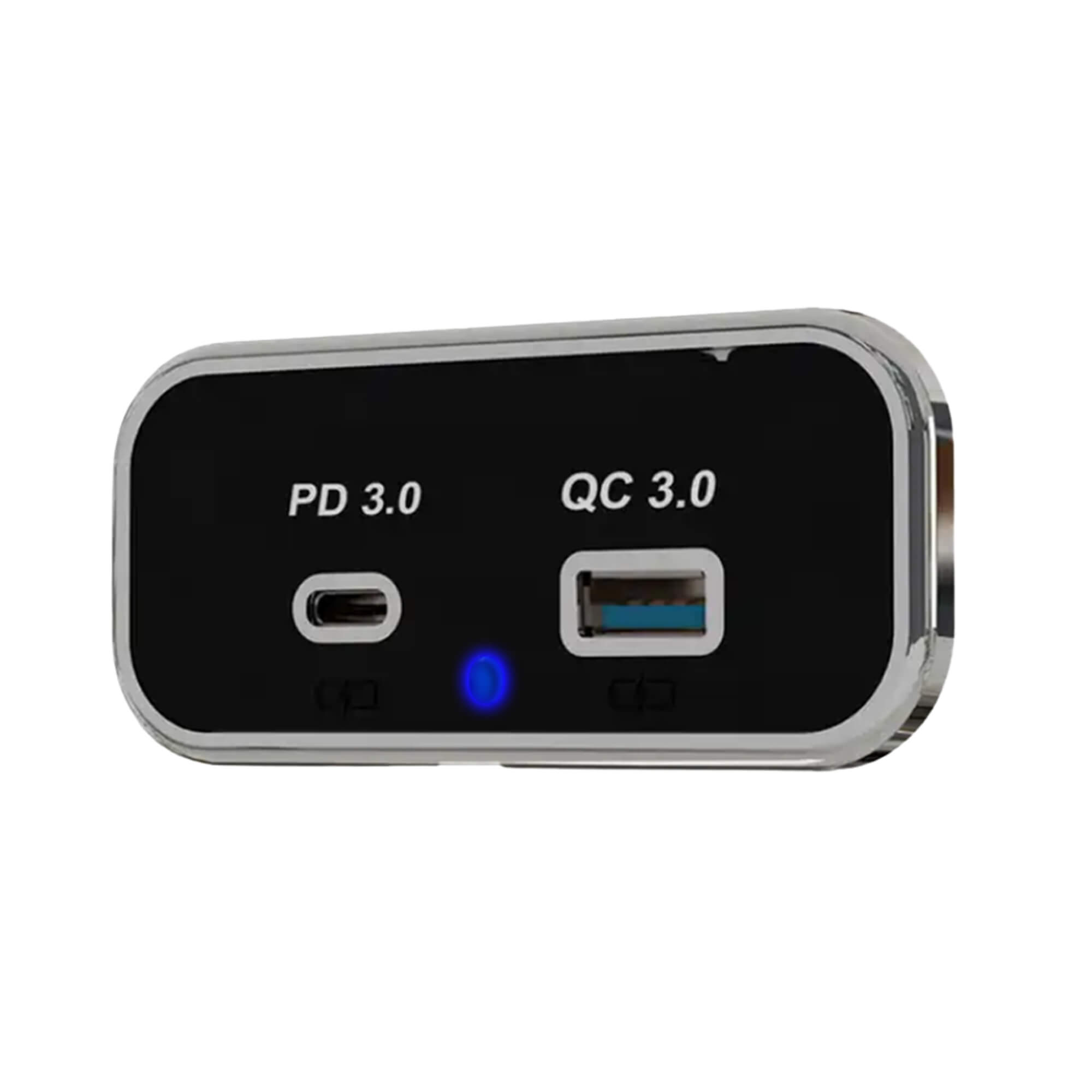 Carregador de Celular Automotivo com 1 USB 3.1A + 1 USB C Roadstar - RS114-3UBR ES