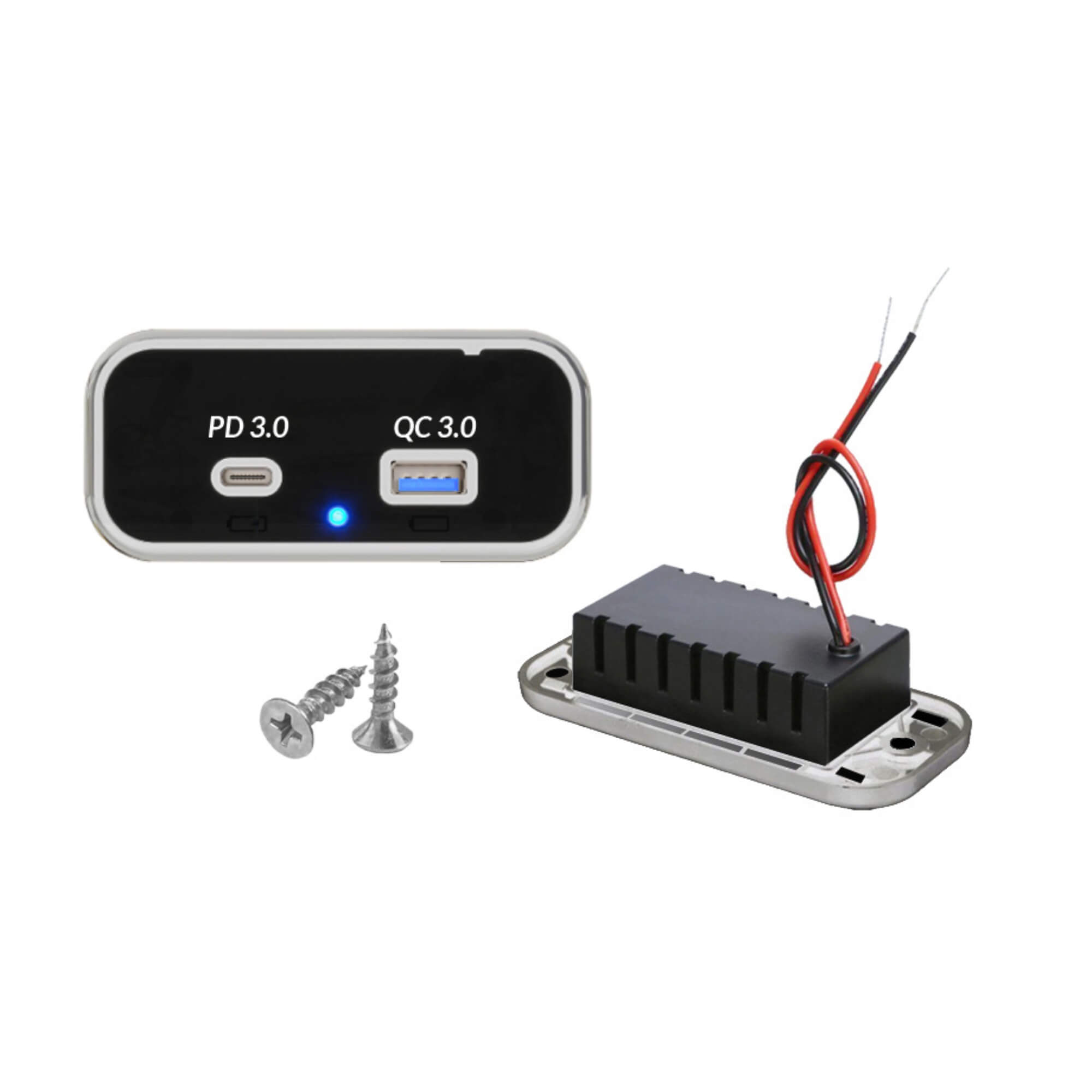 Carregador de Celular Automotivo com 1 USB 3.1A + 1 USB C Roadstar - RS114-3UBR ES