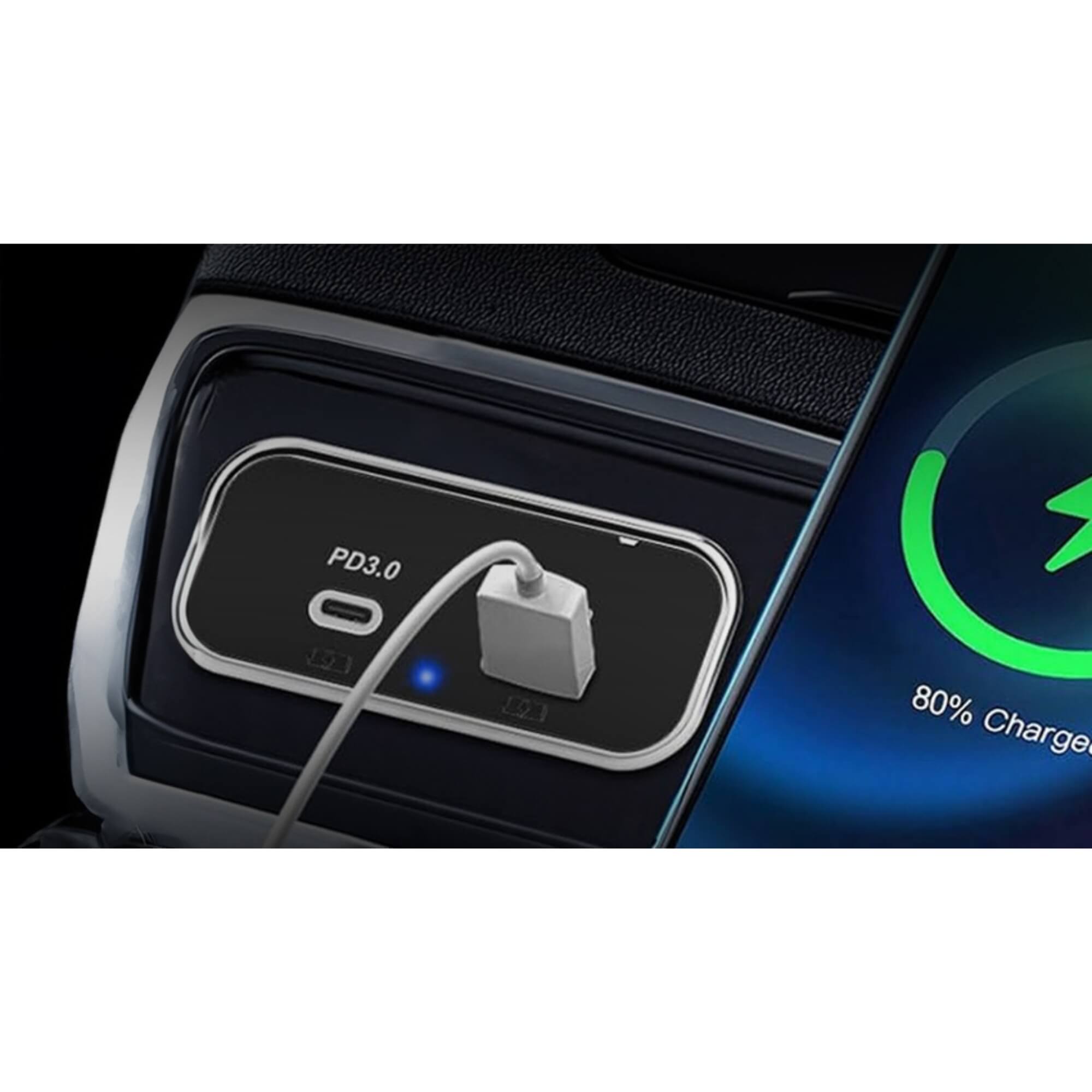Carregador de Celular Automotivo com 1 USB 3.1A + 1 USB C Roadstar - RS114-3UBR ES
